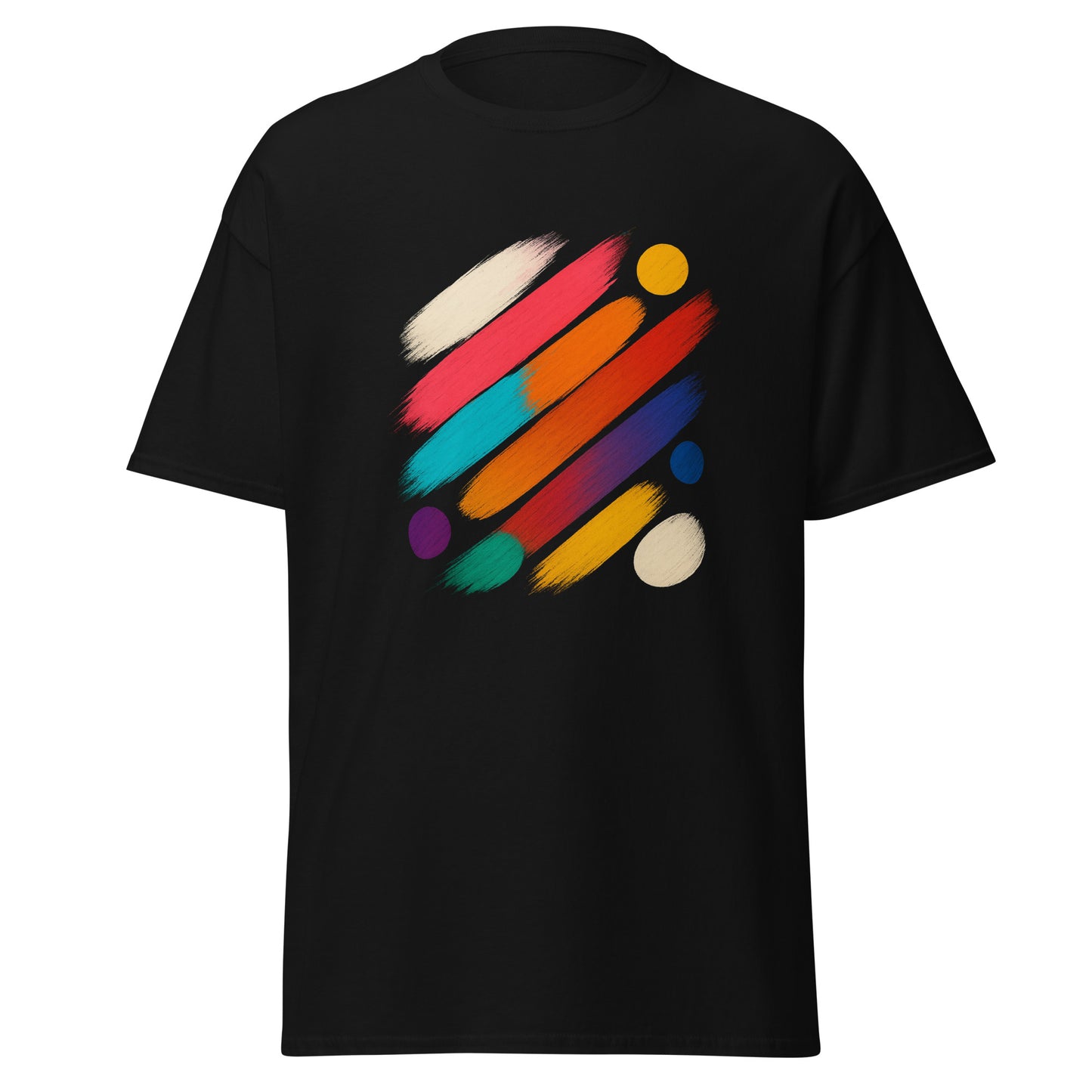 Brush Strokes Unisex Classic Tee - Trendy 100% Cotton Comfort - RKM Inspiration - 95115347