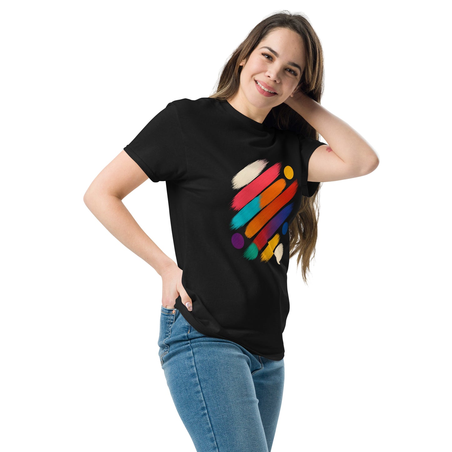 Brush Strokes Unisex Classic Tee - Trendy 100% Cotton Comfort - RKM Inspiration - 41281951