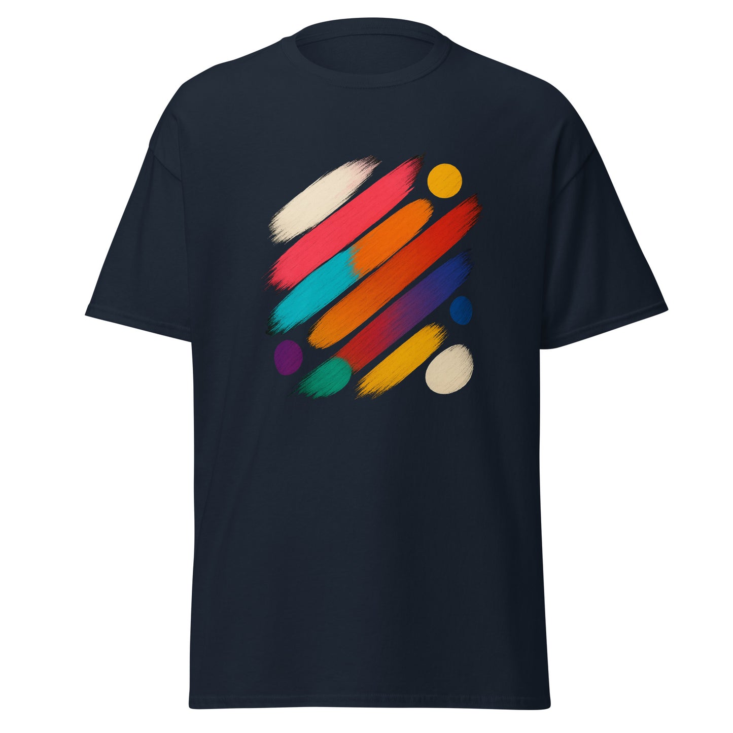 Brush Strokes Unisex Classic Tee - Trendy 100% Cotton Comfort - RKM Inspiration - 18093674