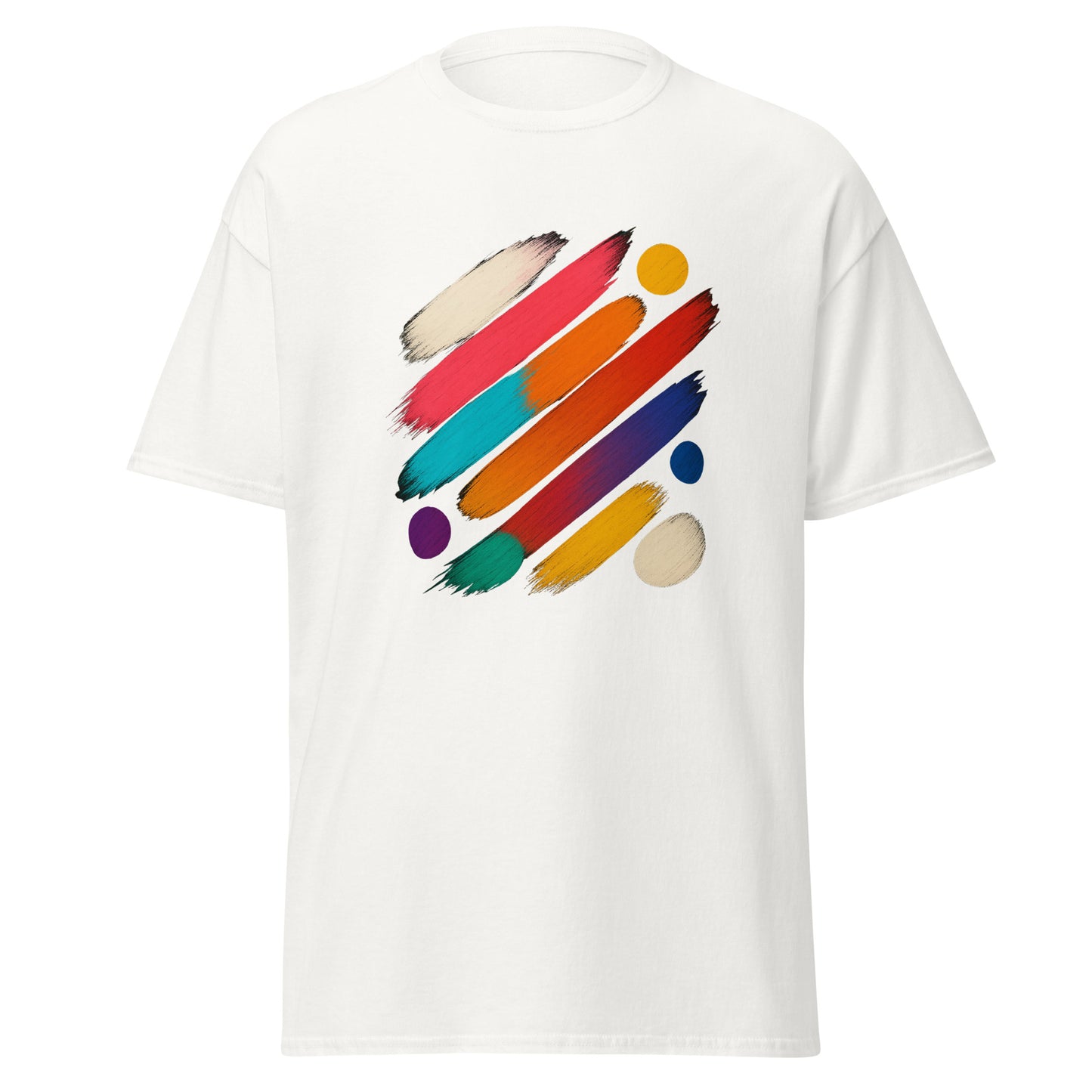 Brush Strokes Unisex Classic Tee - Trendy 100% Cotton Comfort - RKM Inspiration - 15192007