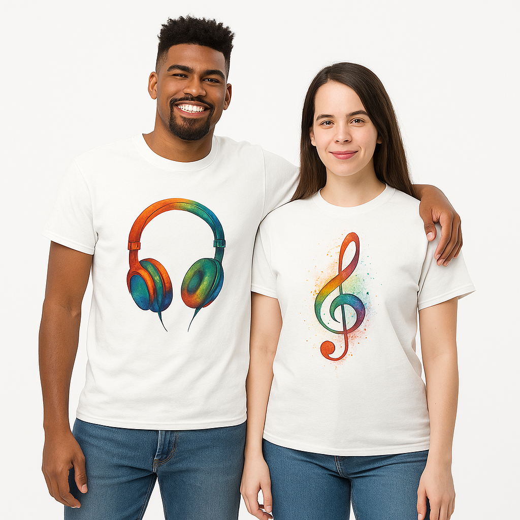 Music Note - Unisex classic tee with print -RKM Inspiration - 10177677