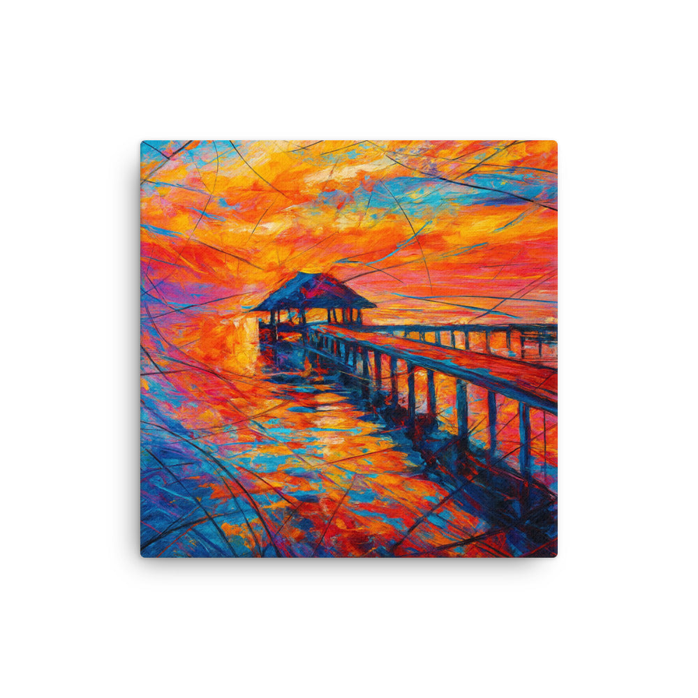Echoes of a Fiery Horizon Canvas Wall Art -RKM Inspiration - 36608251
