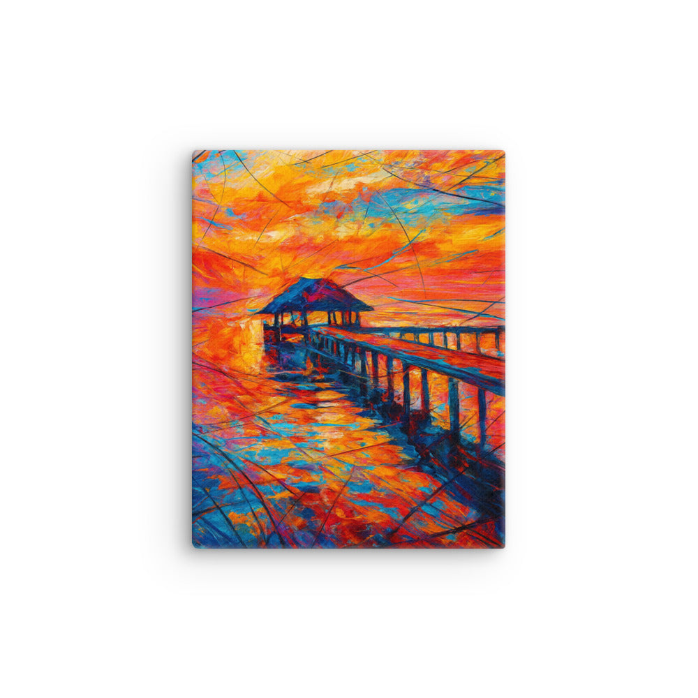 Echoes of a Fiery Horizon Canvas Wall Art -RKM Inspiration - 36543789