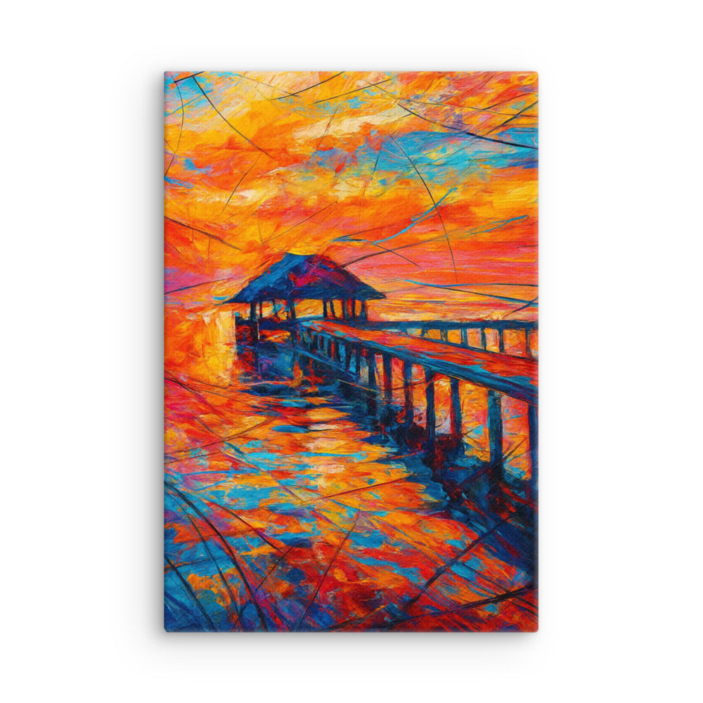 Echoes of a Fiery Horizon Canvas Wall Art -RKM Inspiration - 72351885