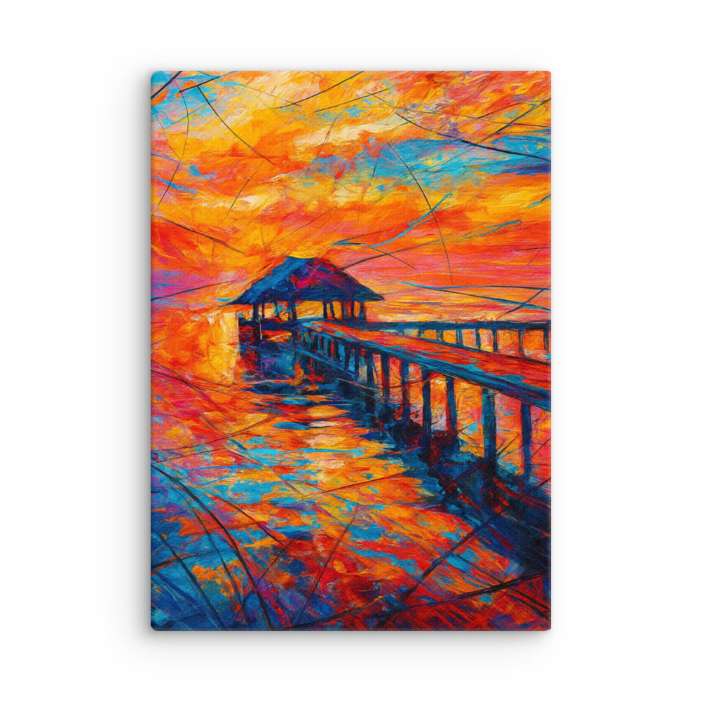 Echoes of a Fiery Horizon Canvas Wall Art -RKM Inspiration - 10125898