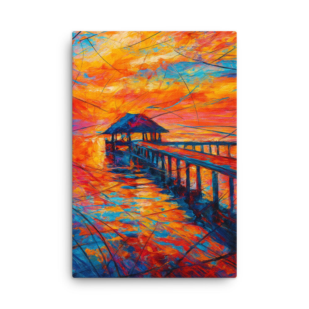 Echoes of a Fiery Horizon Canvas Wall Art -RKM Inspiration - 48287518