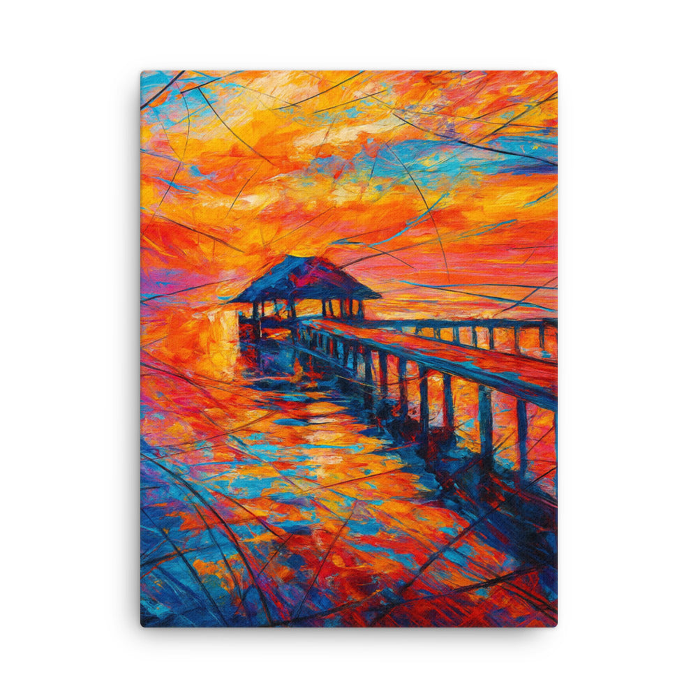 Echoes of a Fiery Horizon Canvas Wall Art -RKM Inspiration - 67717764