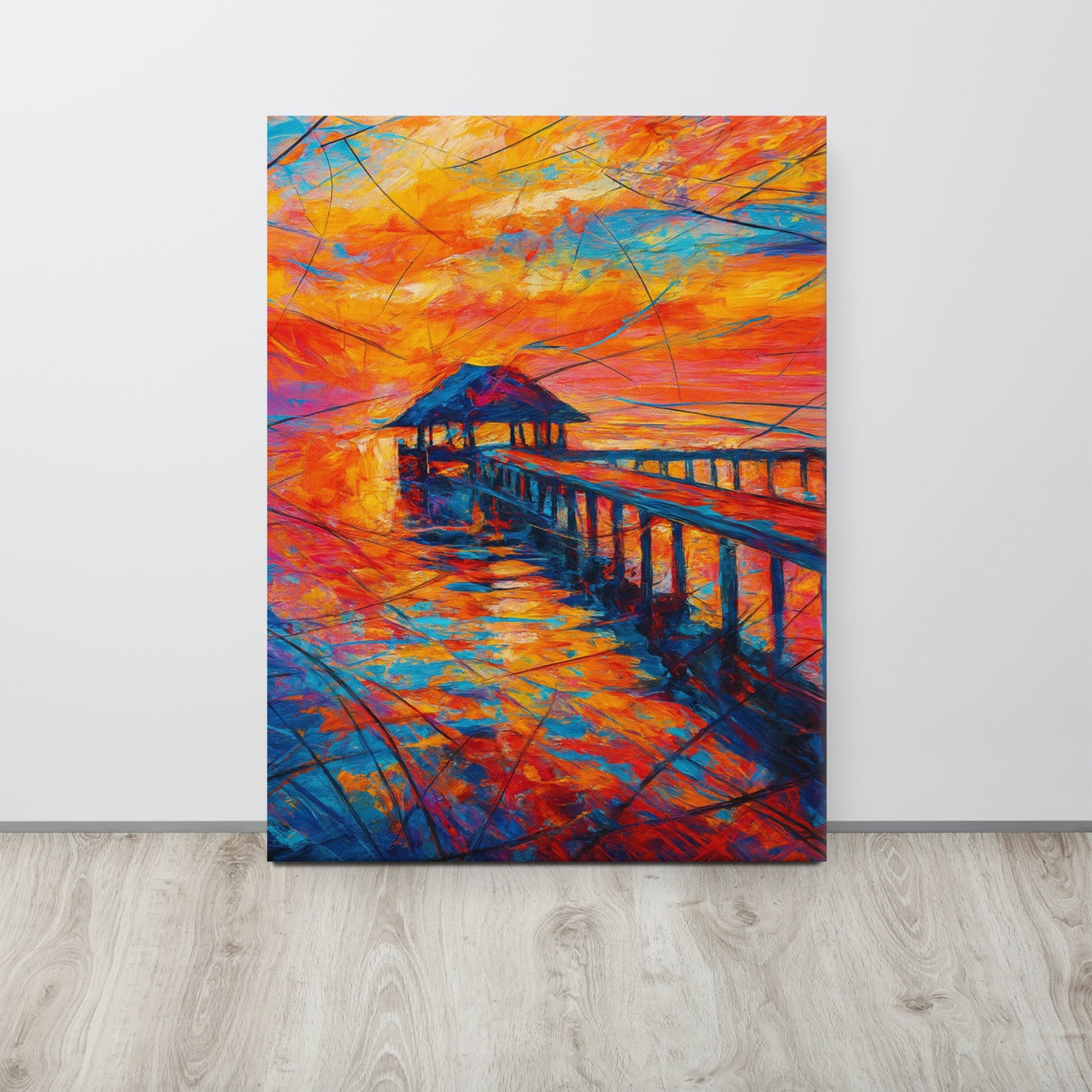 Echoes of a Fiery Horizon Canvas Wall Art -RKM Inspiration - 8297326