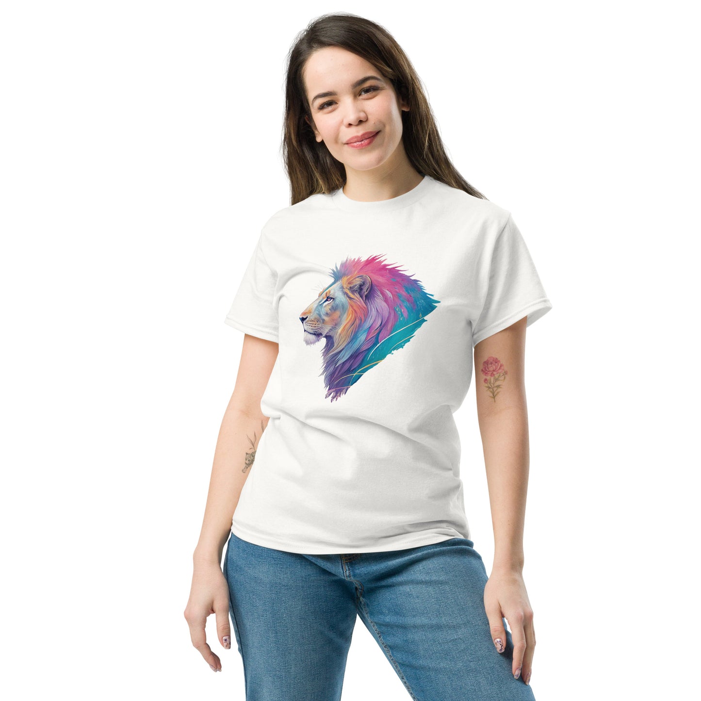 Lion Unisex Classic Tee - Stylish 100% Cotton Streetwear Essential - RKM Inspiration - 73562968