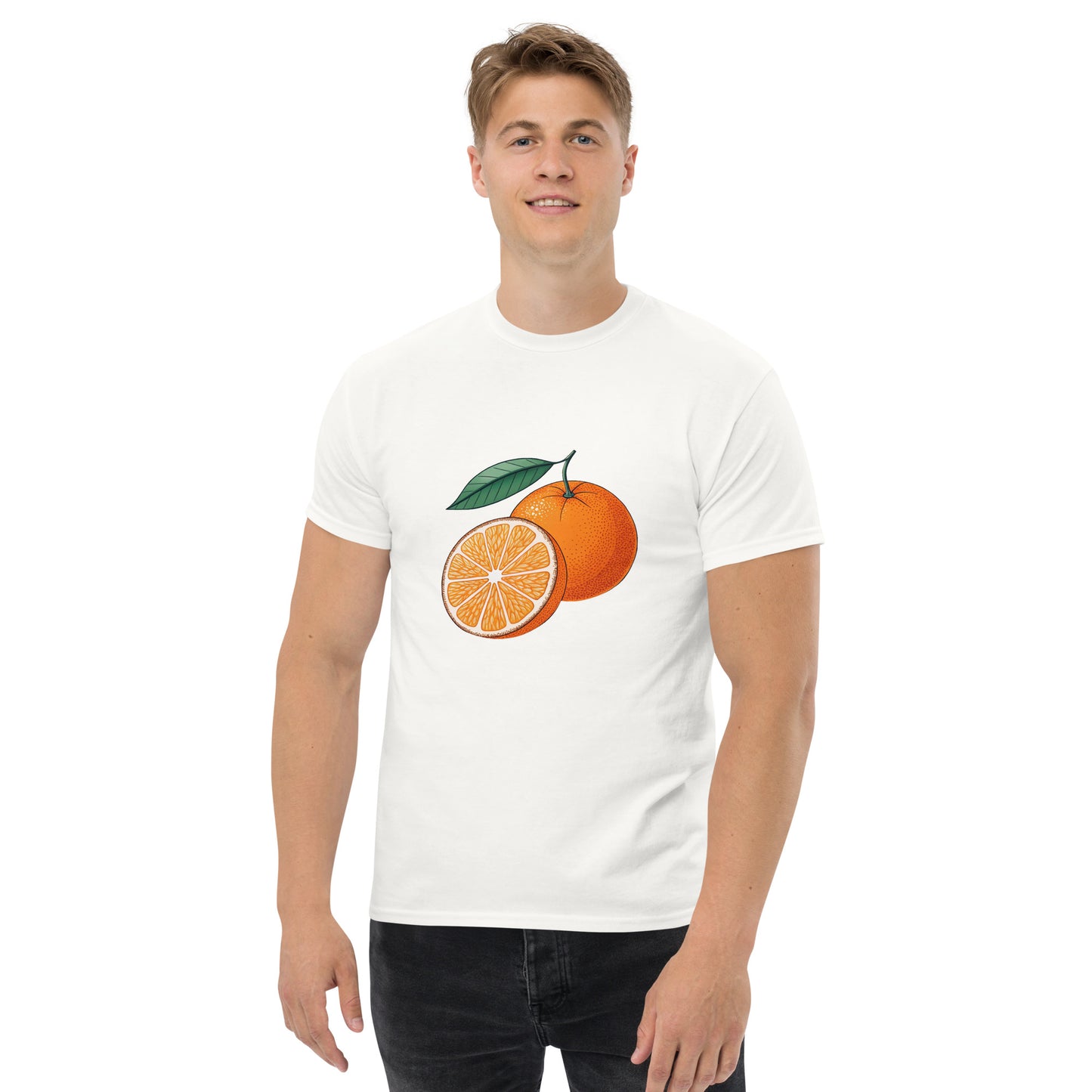 Stylish Orange Unisex Tee - Perfect Layered Look | 100% Cotton - RKM Inspiration - 11894421