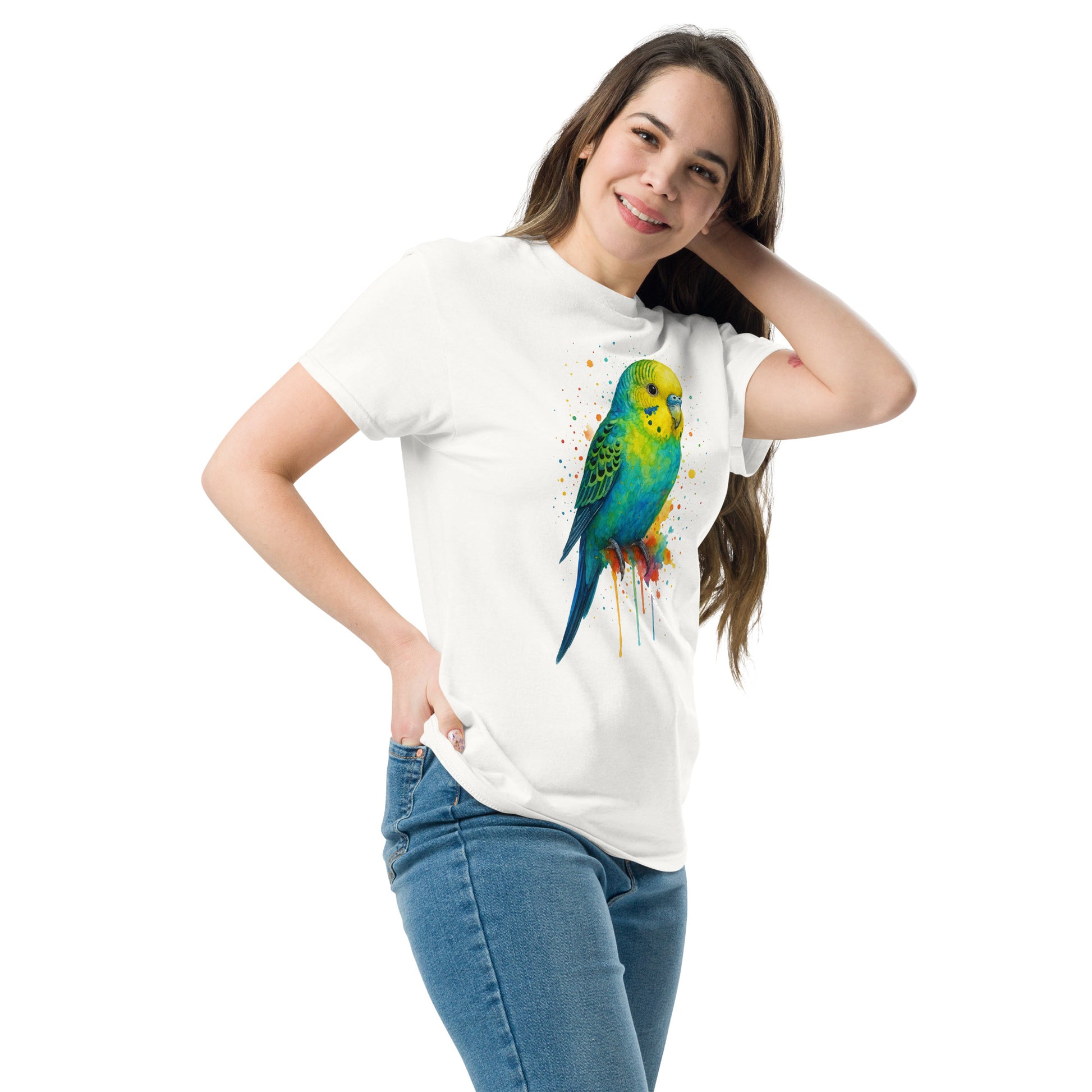 Trendy Parakeet Unisex Tee - 100% Cotton Classic for Stylish Comfort - RKM Inspiration  - 98967373