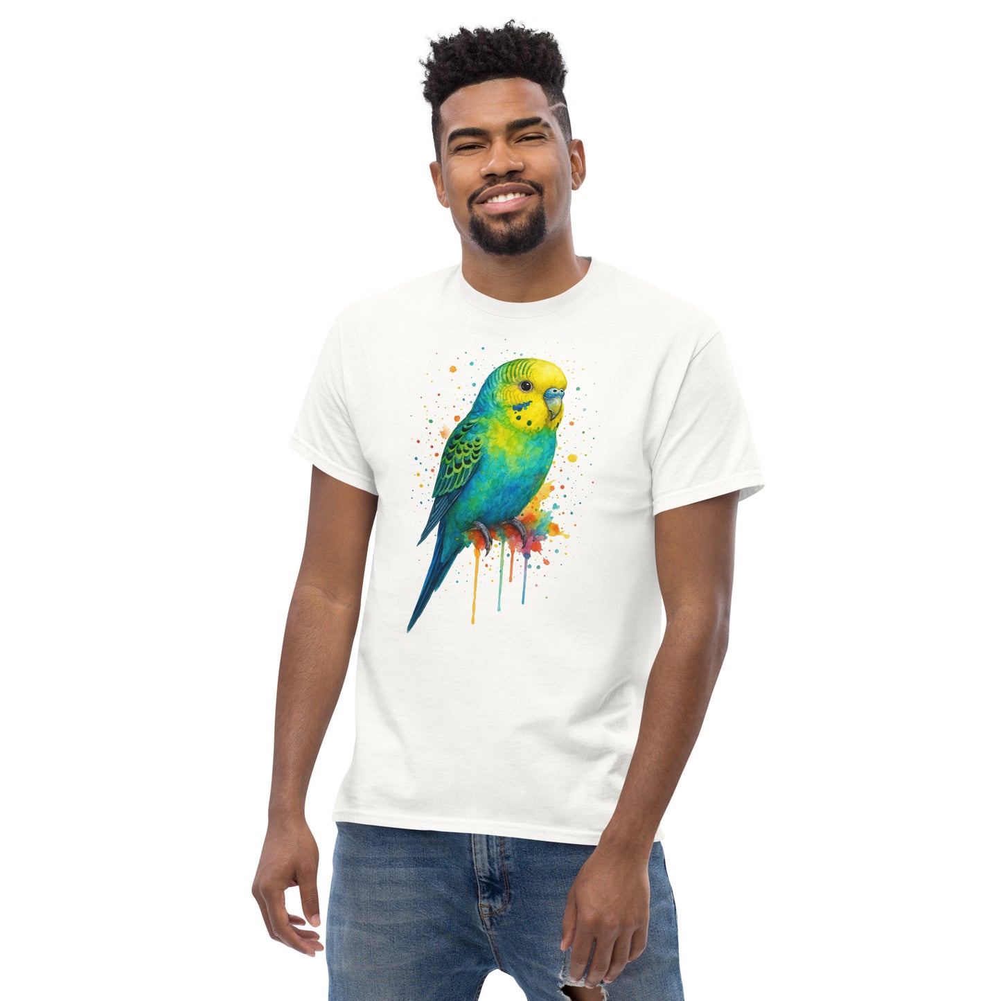 Trendy Parakeet Unisex Tee - 100% Cotton Classic for Stylish Comfort - RKM Inspiration - 36416765