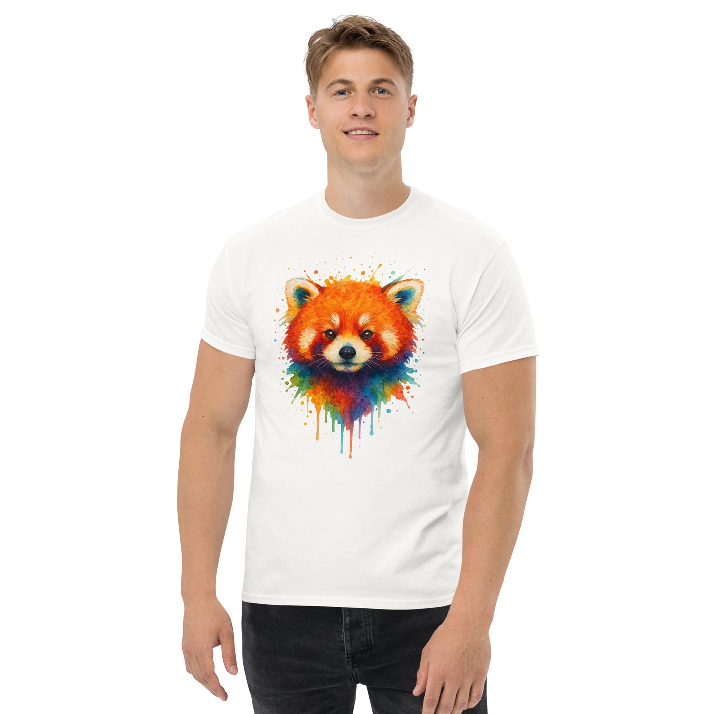 Stylish Red Panda Tee - Trendy Unisex Classic T-Shirt for All - RKM Inspiration - 14049101