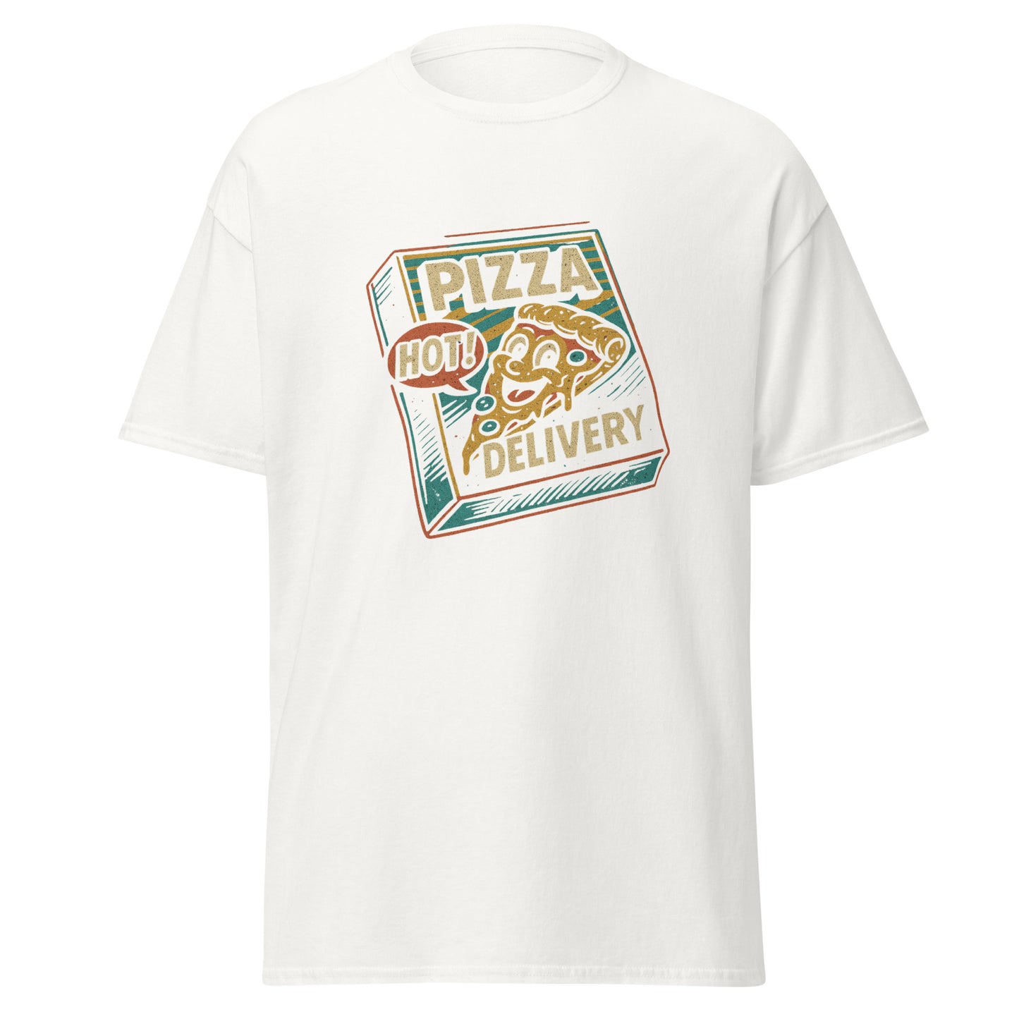 Retro Pizza Tee - Trendy Unisex Classic for Layered Streetwear - RKM Inspiration - 6319626