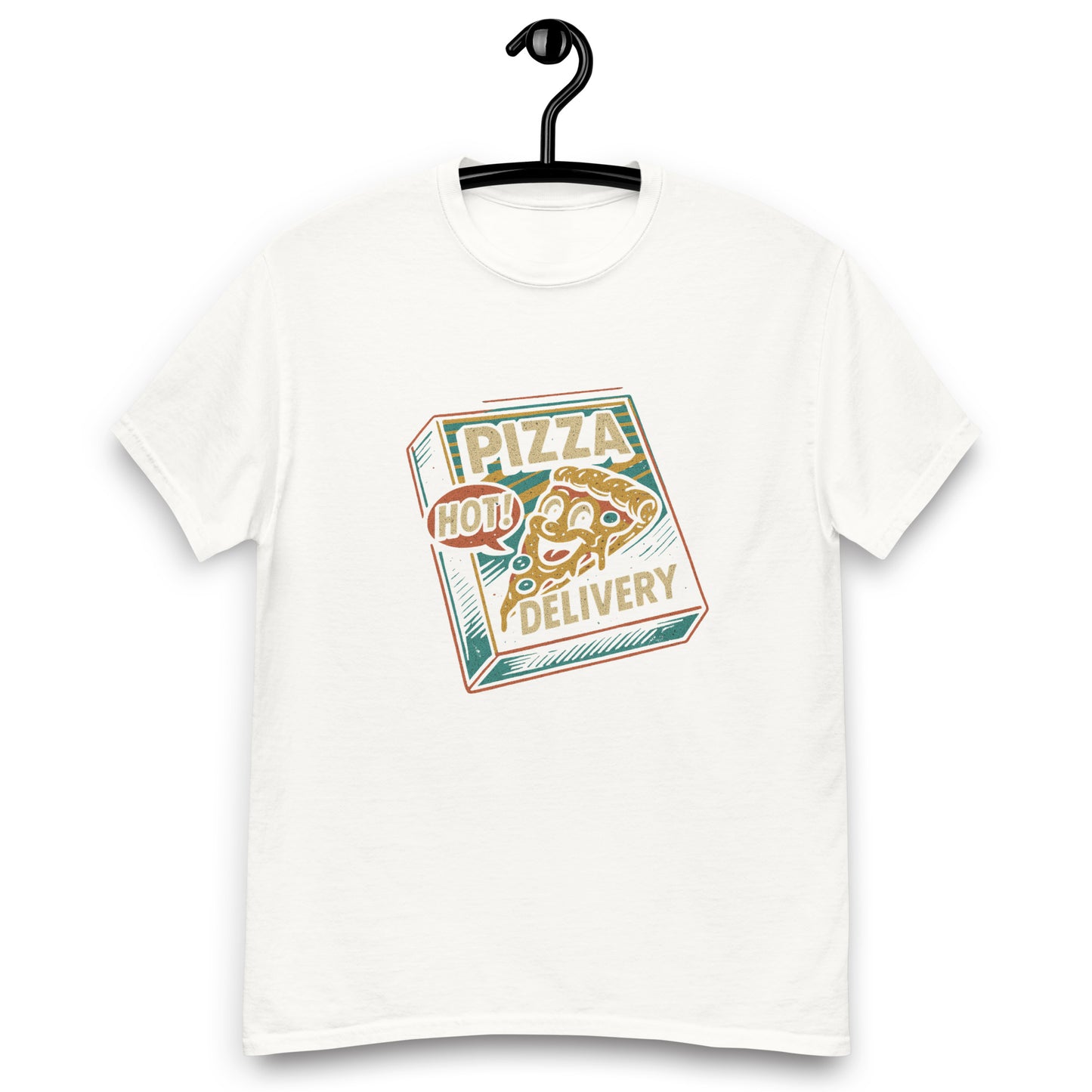 Retro Pizza Tee - Trendy Unisex Classic for Layered Streetwear - RKM Inspiration - 48074087