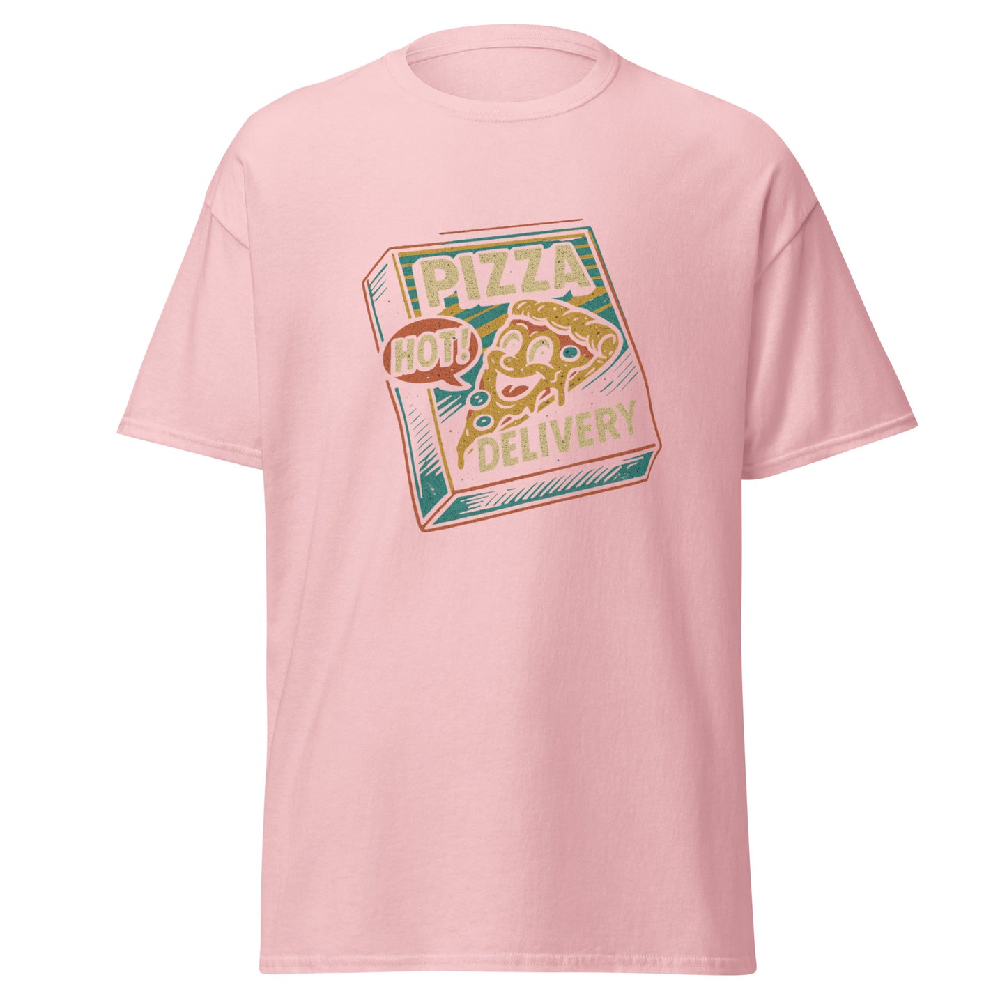 Retro Pizza Tee - Trendy Unisex Classic for Layered Streetwear - RKM Inspiration - 28341141