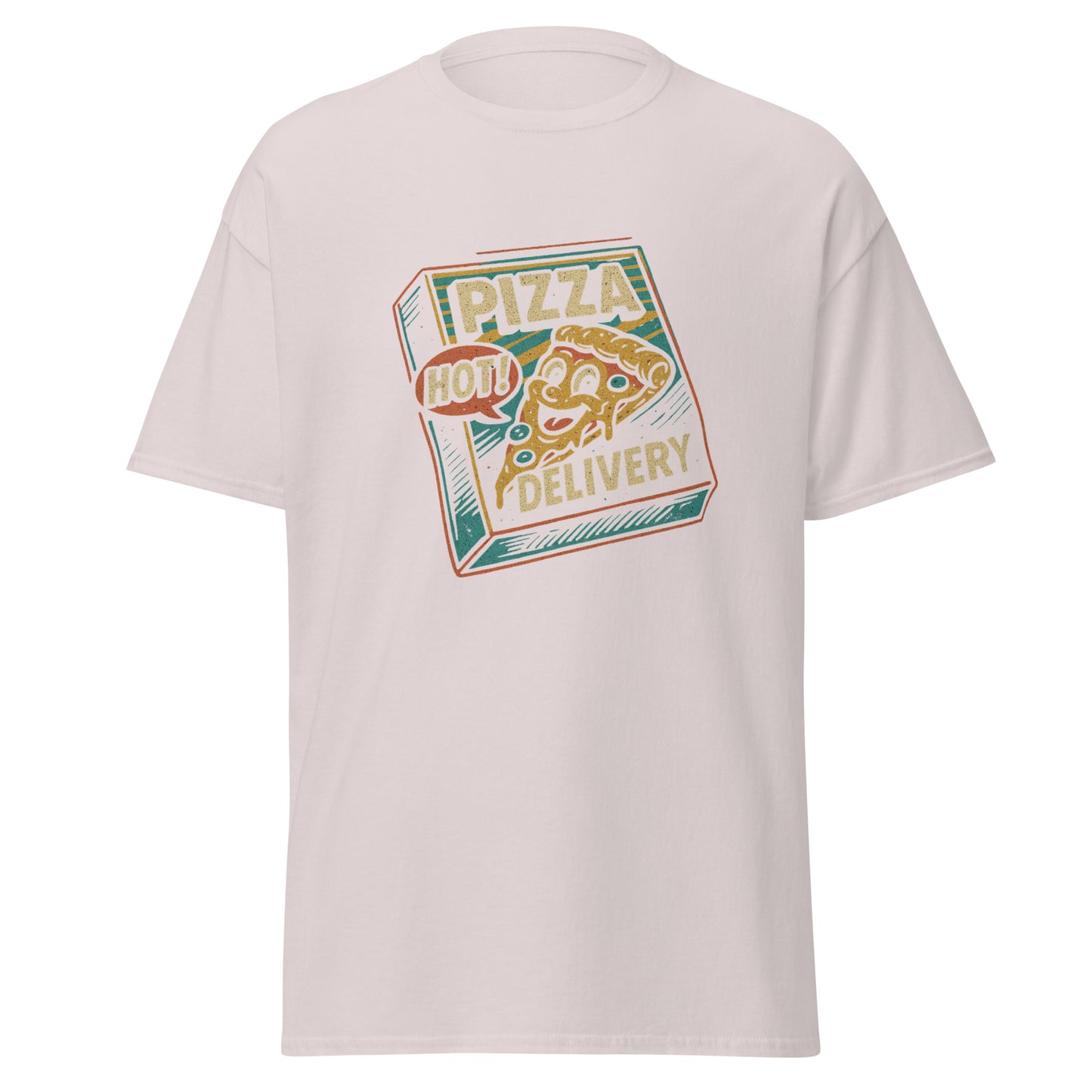 Retro Pizza Tee - Trendy Unisex Classic for Layered Streetwear - RKM Inspiration - 64295125