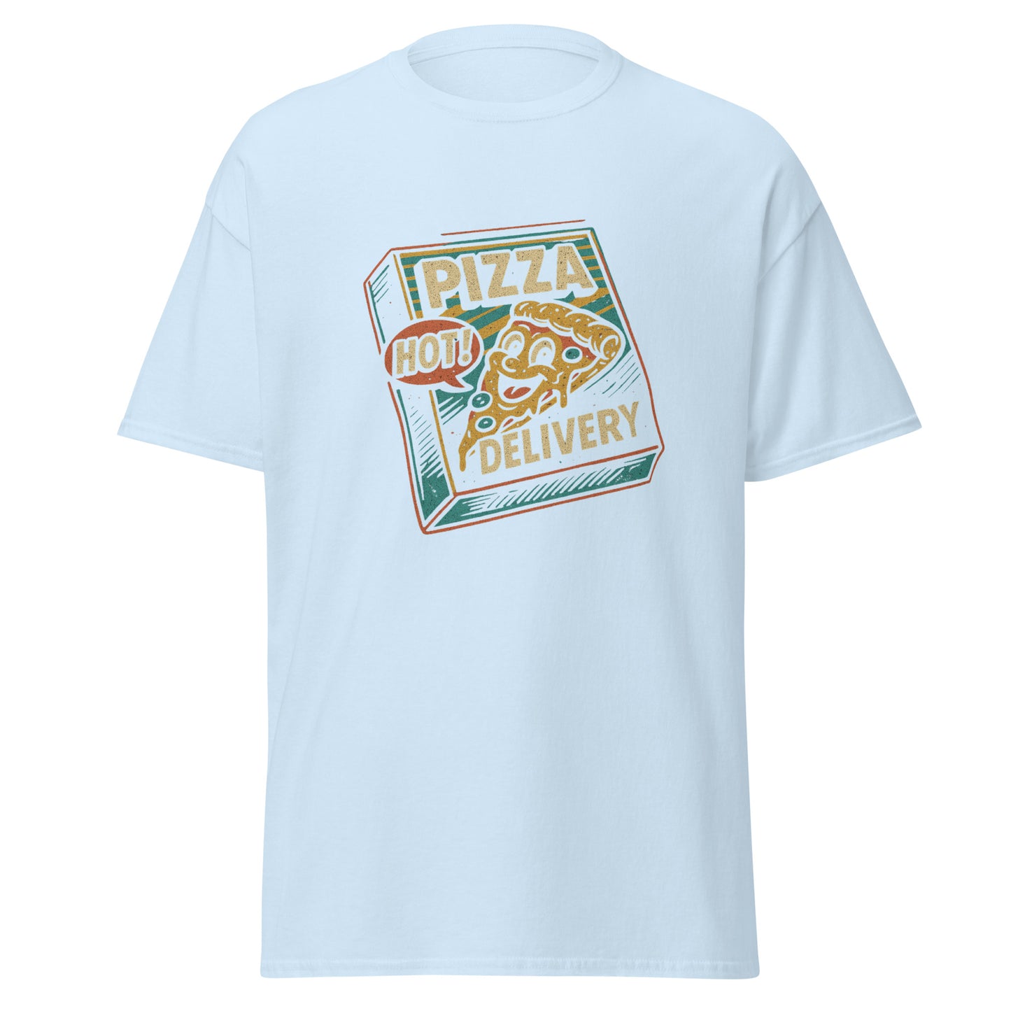 Retro Pizza Tee - Trendy Unisex Classic for Layered Streetwear - RKM Inspiration - 76751043