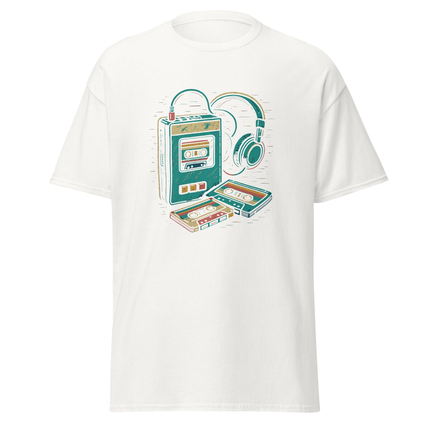 Retro Walkman Tee - Stylish Unisex Cotton Shirt for Layered Looks - RKM Inspiration - 40901162