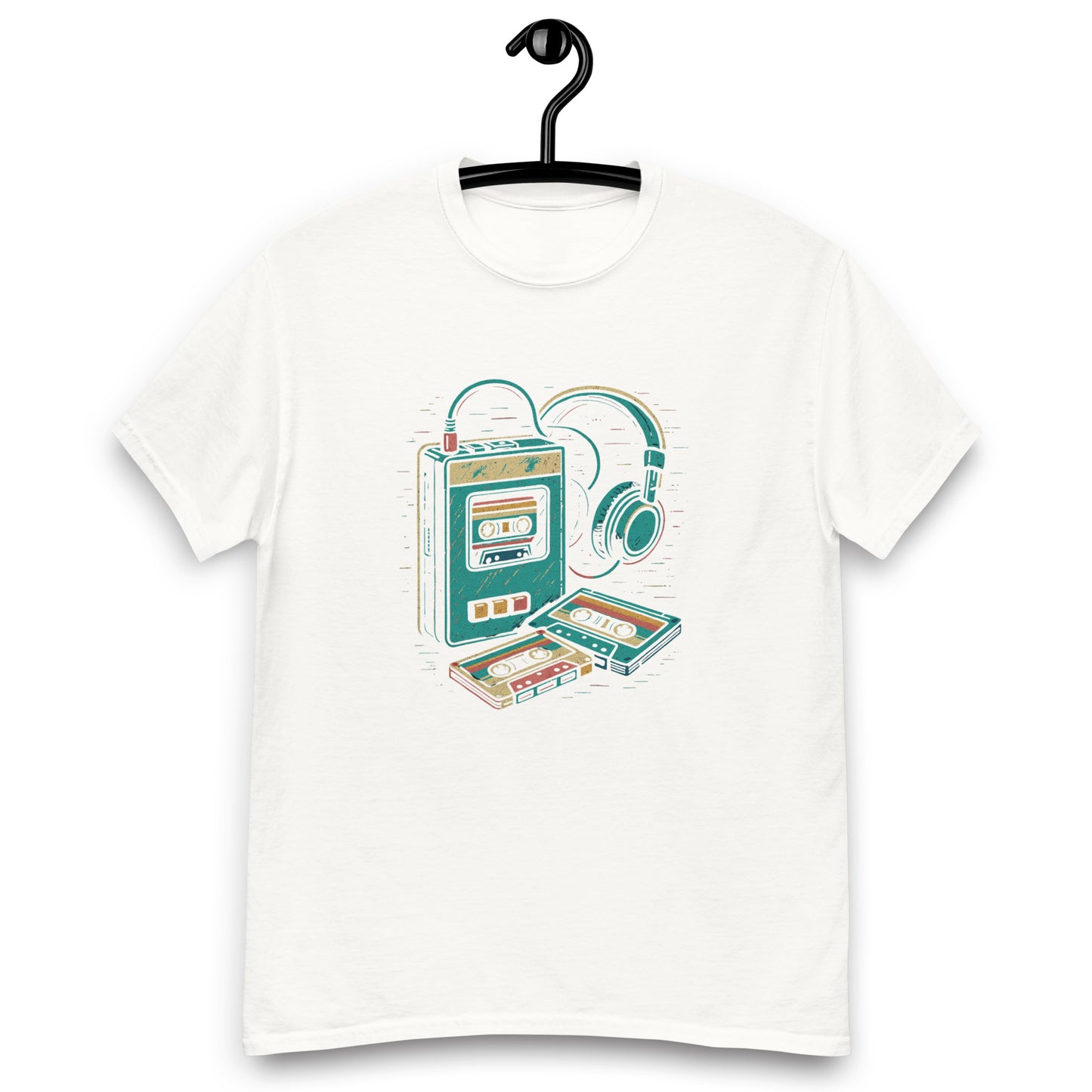 Retro Walkman Tee - Stylish Unisex Cotton Shirt for Layered Looks - RKM Inspiration - 71728842