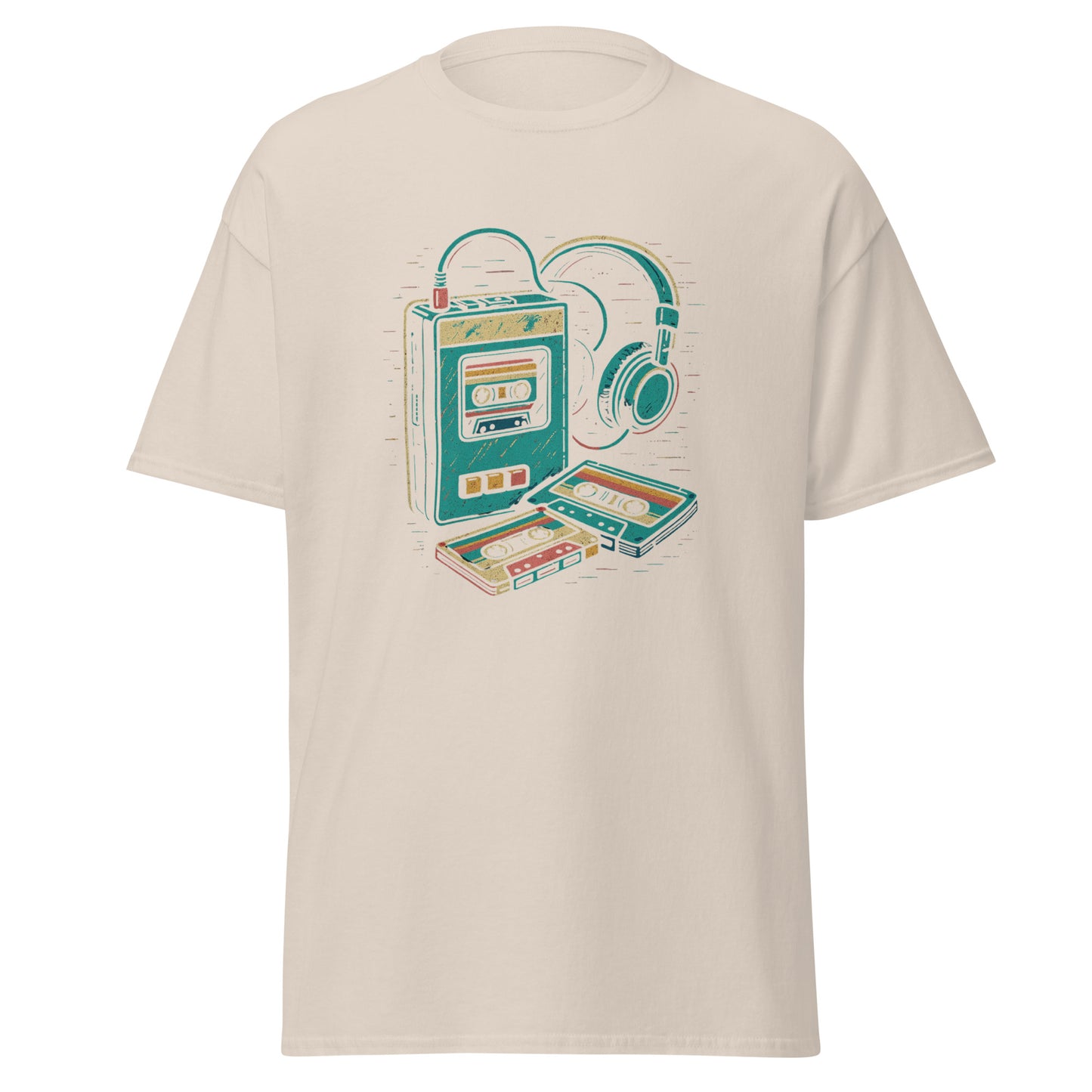 Retro Walkman Tee - Stylish Unisex Cotton Shirt for Layered Looks - RKM Inspiration - 91014323