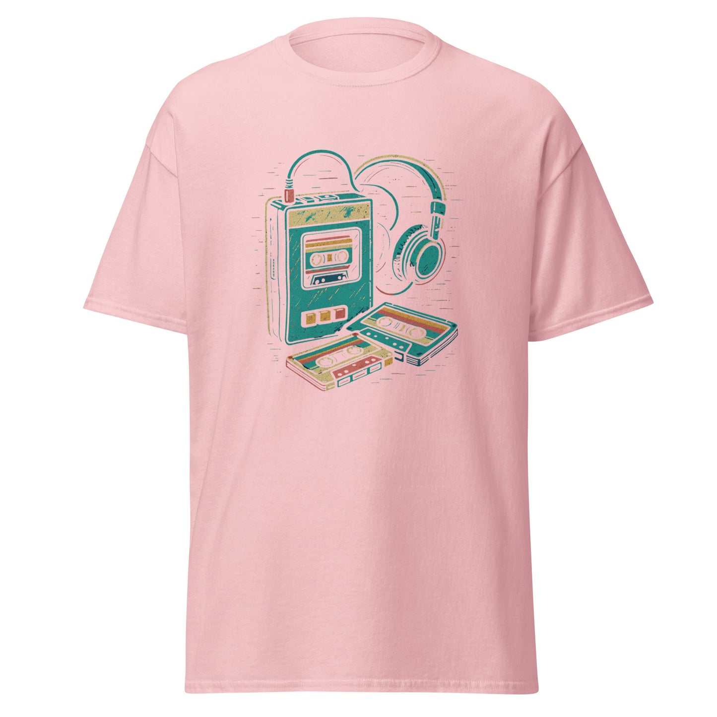Retro Walkman Tee - Stylish Unisex Cotton Shirt for Layered Looks - RKM Inspiration - 84270760