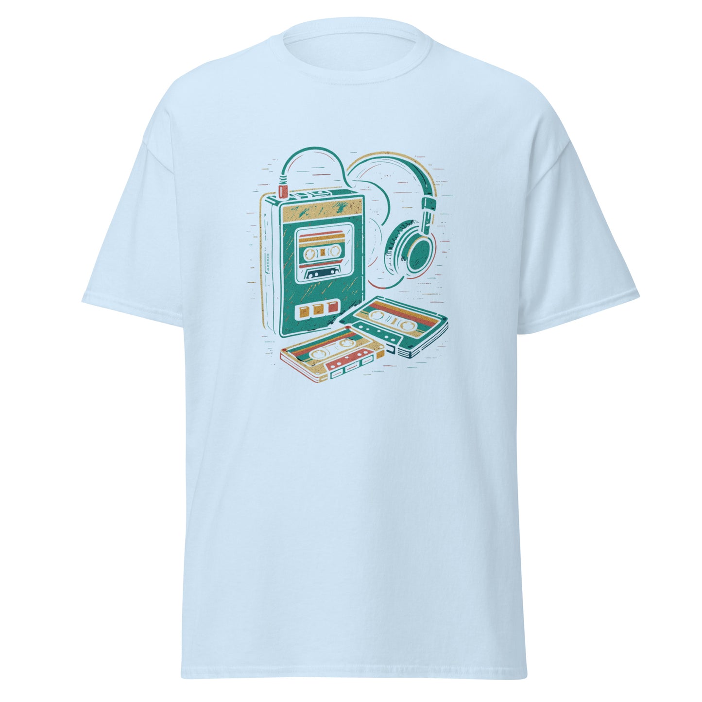 Retro Walkman Tee - Stylish Unisex Cotton Shirt for Layered Looks - RKM Inspiration - 60278085