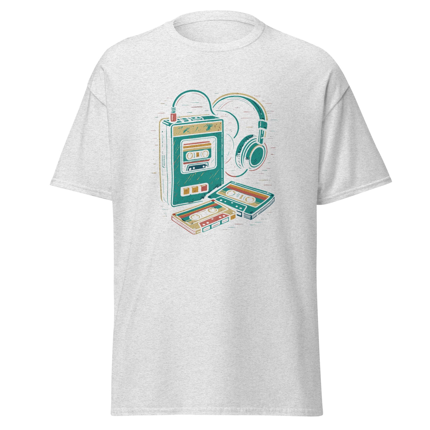 Retro Walkman Tee - Stylish Unisex Cotton Shirt for Layered Looks - RKM Inspiration - 91120535