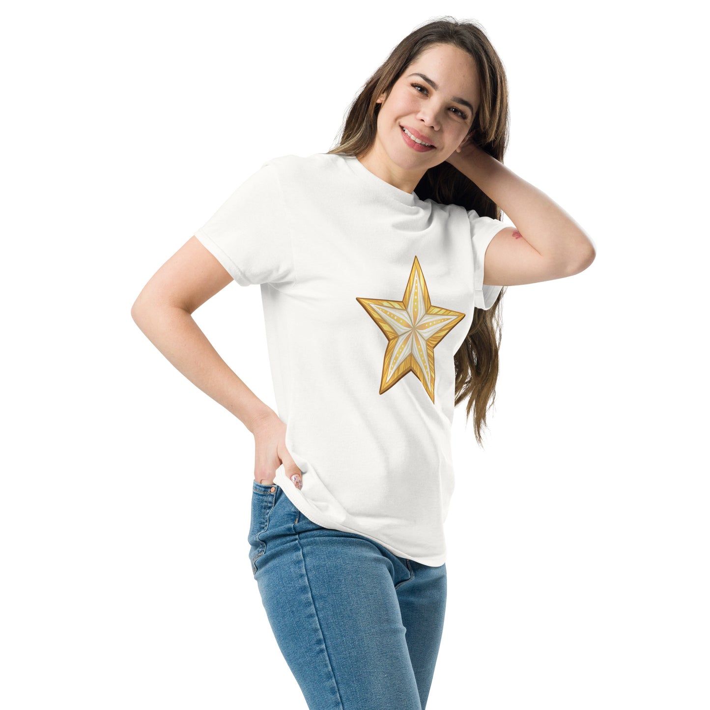 Star Tee - Trendy Unisex Classic for a Stylish, Structured Look - RKM Inspiration - 92932134