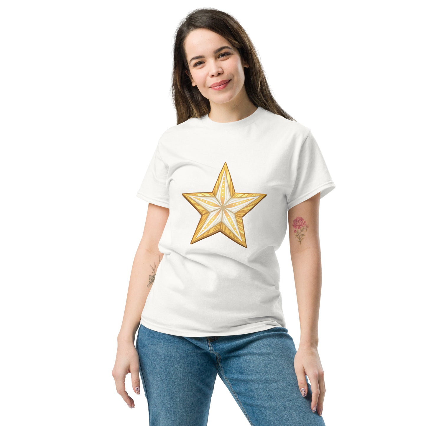 Star Tee - Trendy Unisex Classic for a Stylish, Structured Look - RKM Inspiration - 72164508