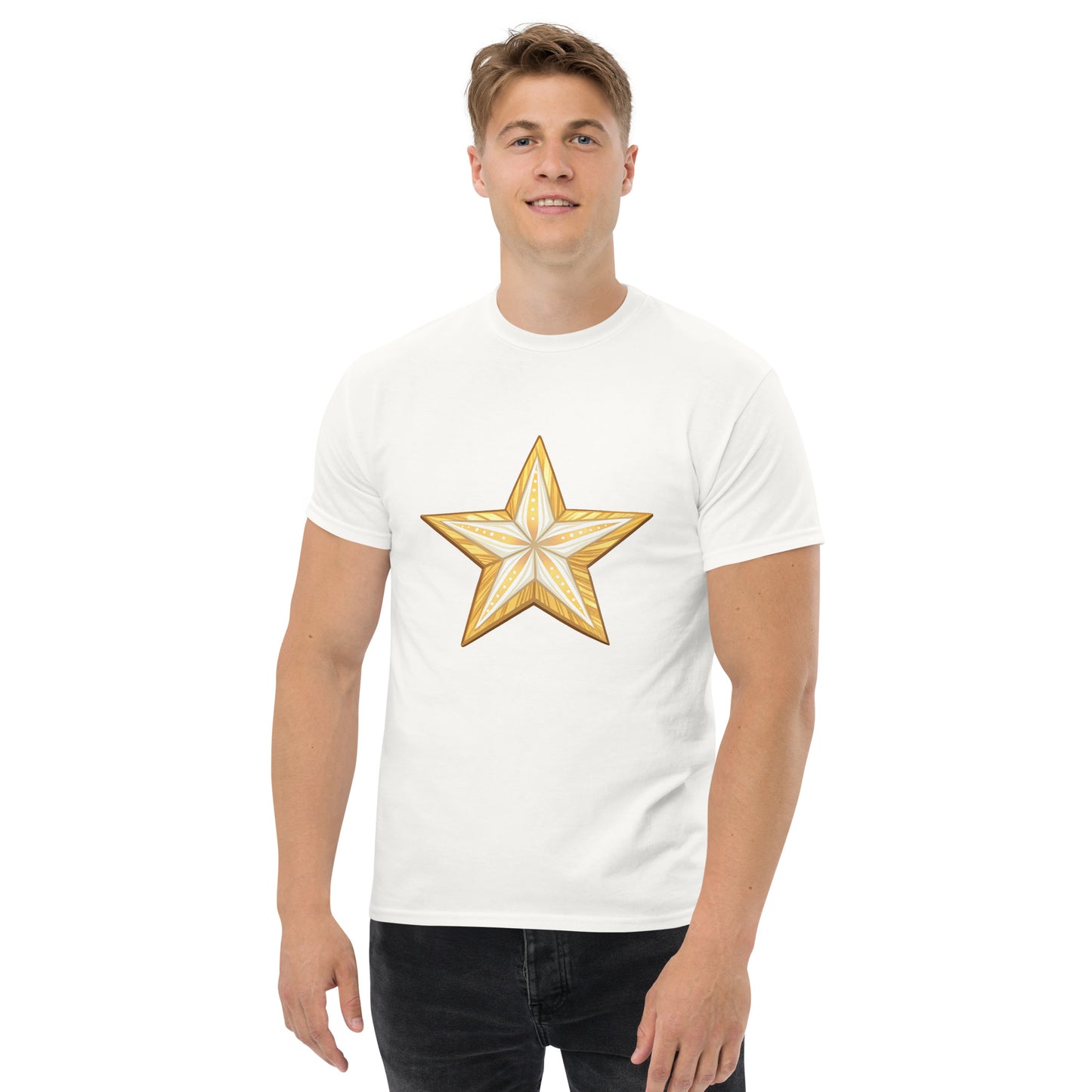 Star Tee - Trendy Unisex Classic for a Stylish, Structured Look - RKM Inspiration - 63060057