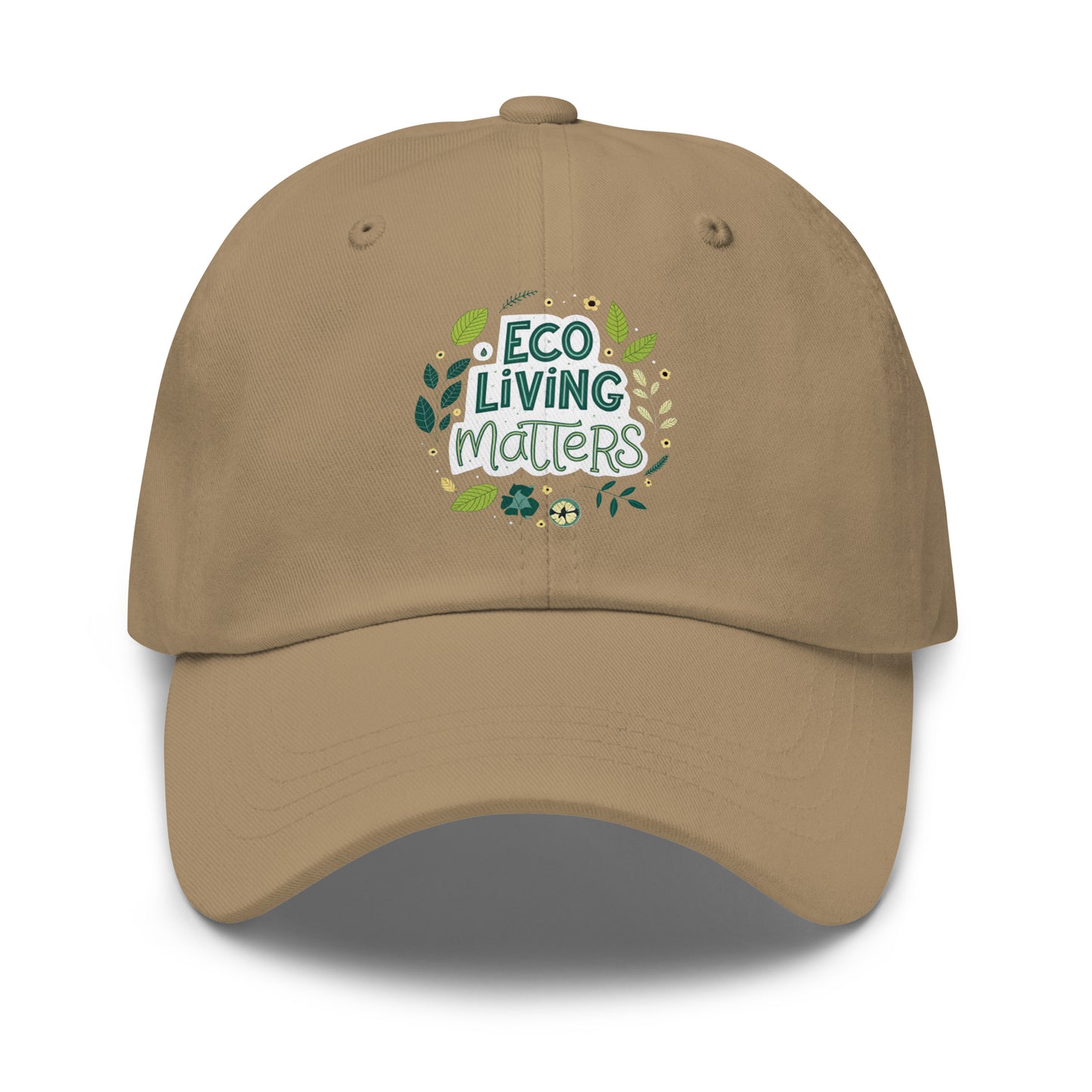 Eco Living Matters Dad Hat - Stylish, Eco-Friendly Adjustable Design -RKM Inspiration - 83709370