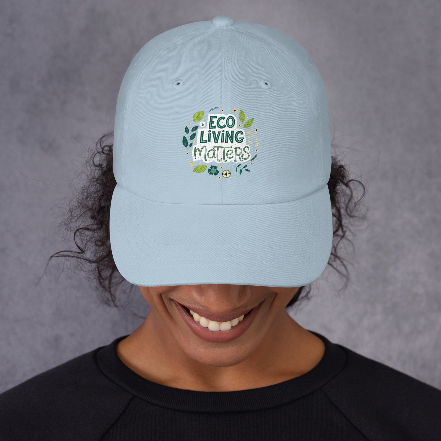 Eco Living Matters Dad Hat - Stylish, Eco-Friendly Adjustable Design -RKM Inspiration - 69219189