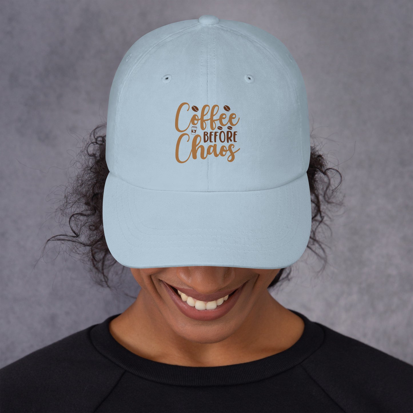 Chic Dad Hat: Coffee Before Chaos - Adjustable & Stylish Headwear -RKM Inspiration - 54249906