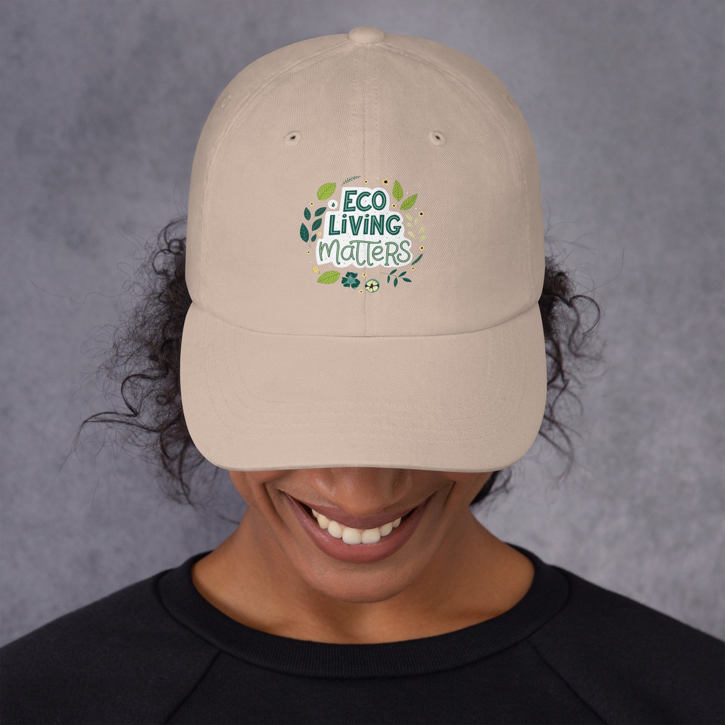 Eco Living Matters Dad Hat - Stylish, Eco-Friendly Adjustable Design -RKM Inspiration - 20604251