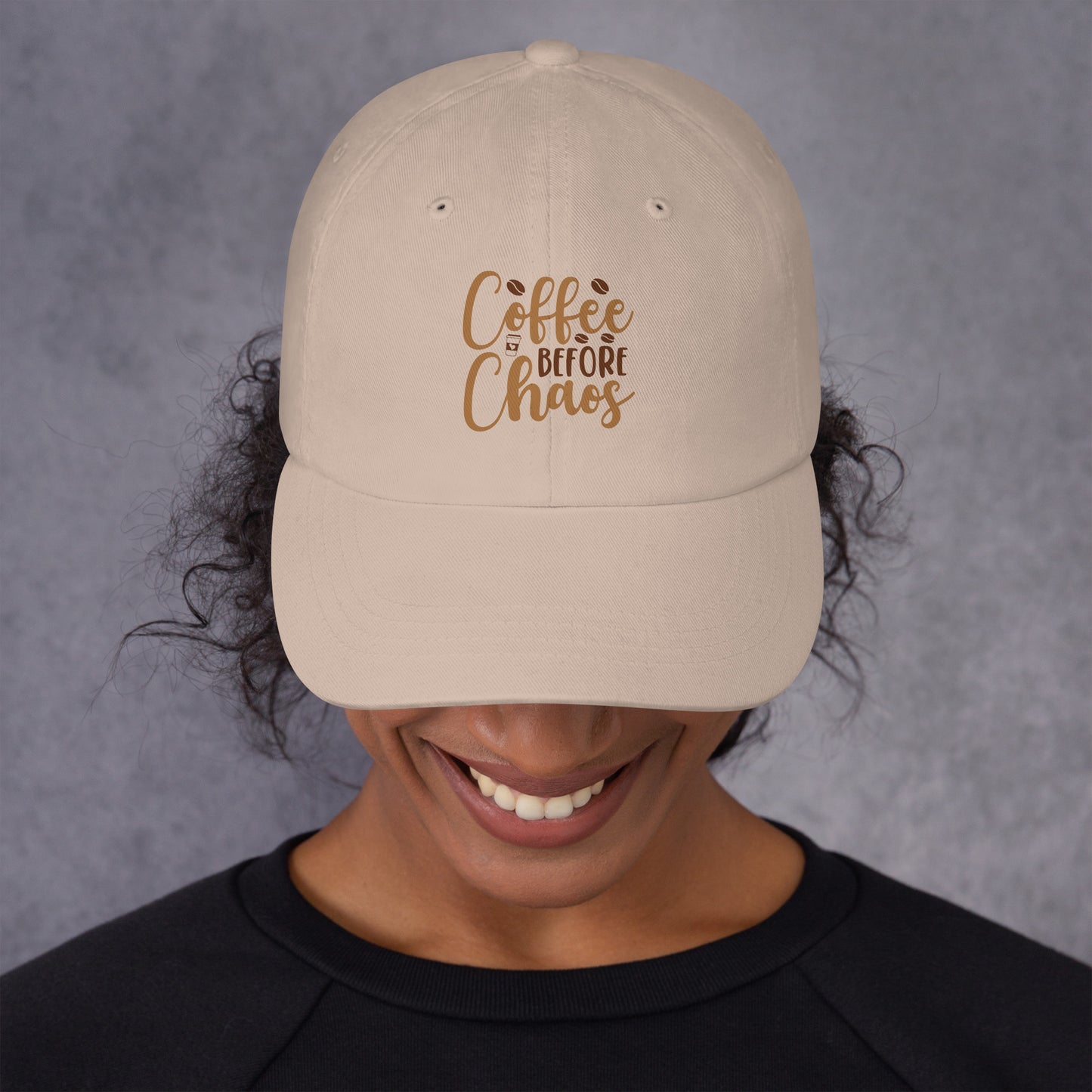 Chic Dad Hat: Coffee Before Chaos - Adjustable & Stylish Headwear -RKM Inspiration - 92995635