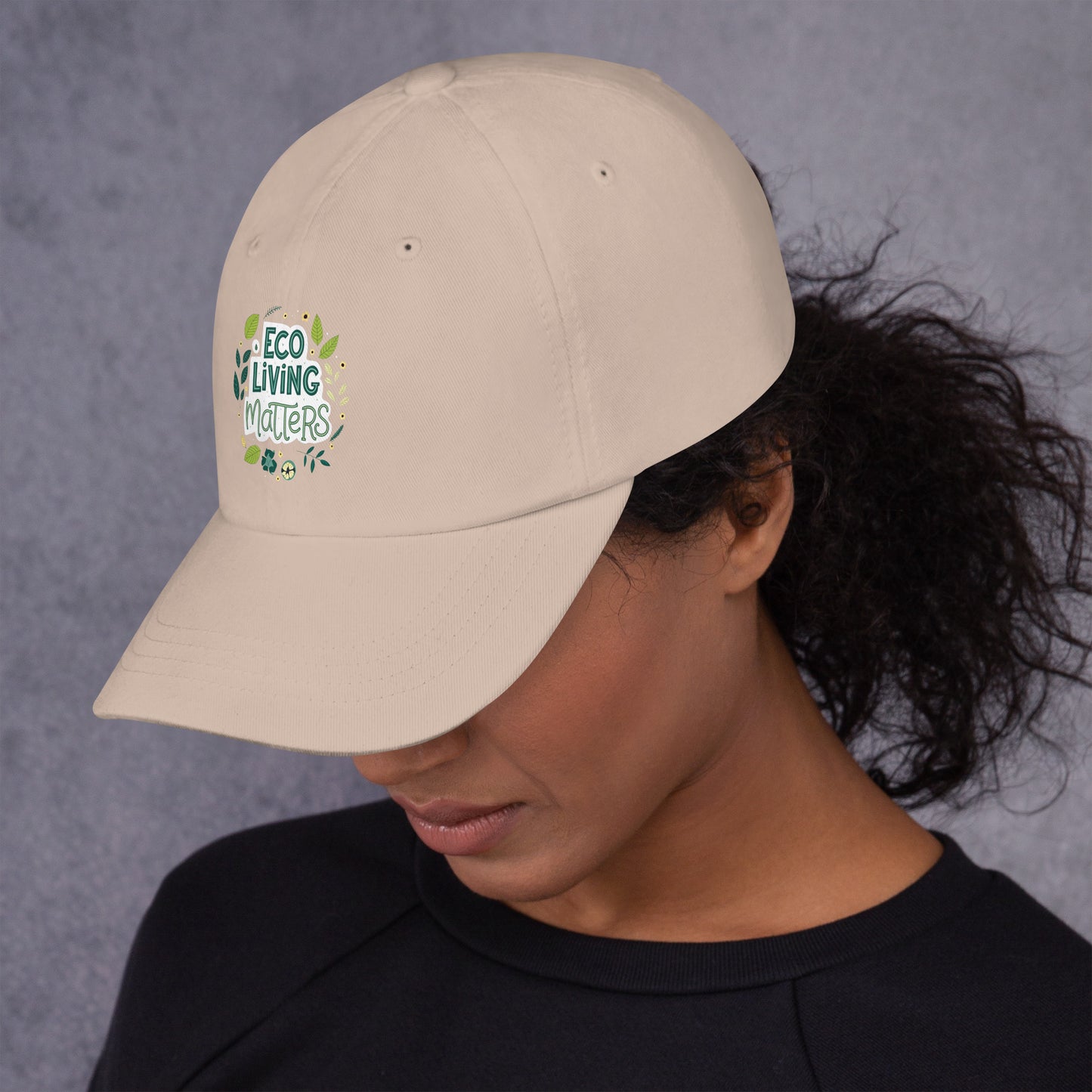 Eco Living Matters Dad Hat - Stylish, Eco-Friendly Adjustable Design -RKM Inspiration - 32457083