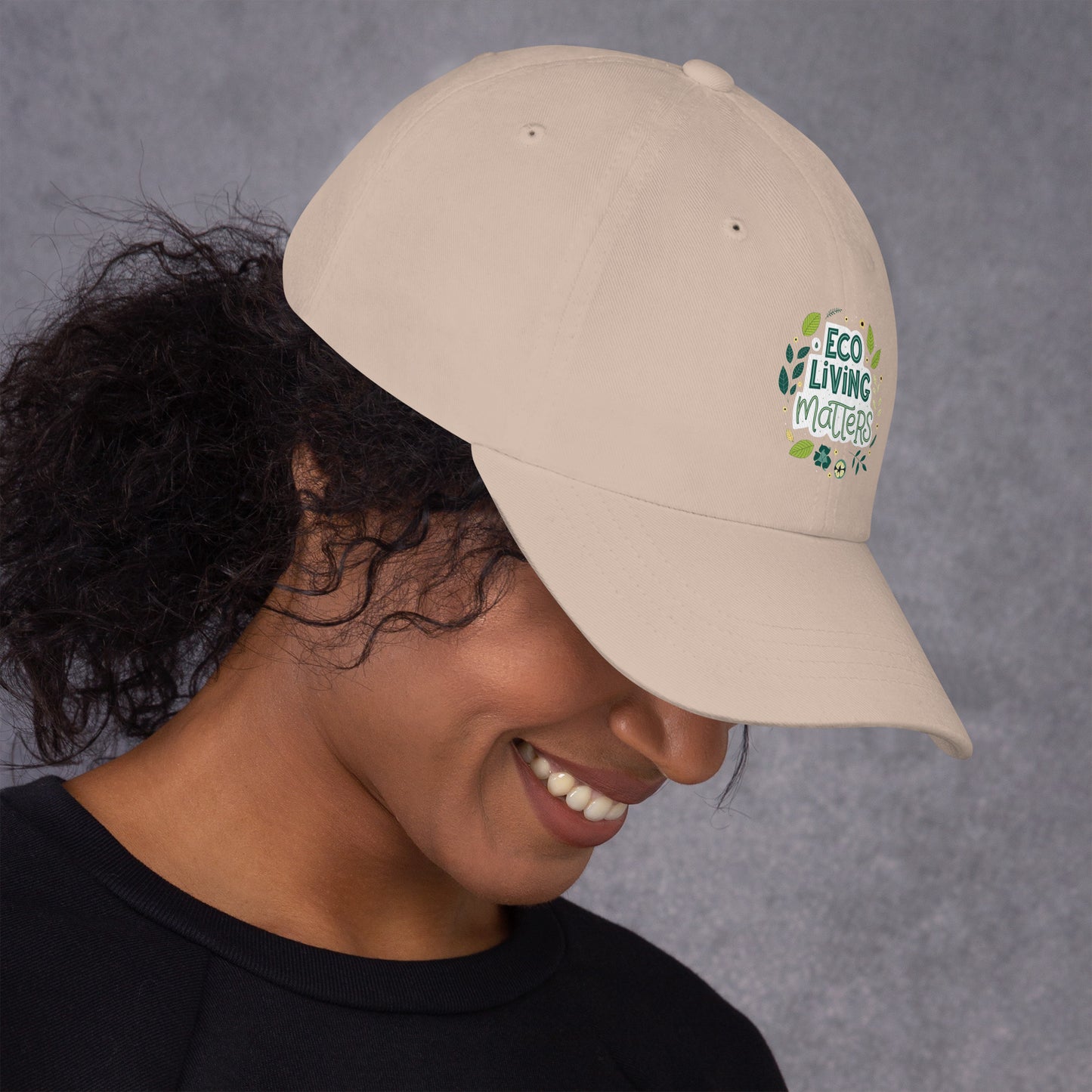 Eco Living Matters Dad Hat - Stylish, Eco-Friendly Adjustable Design -RKM Inspiration - 98725648