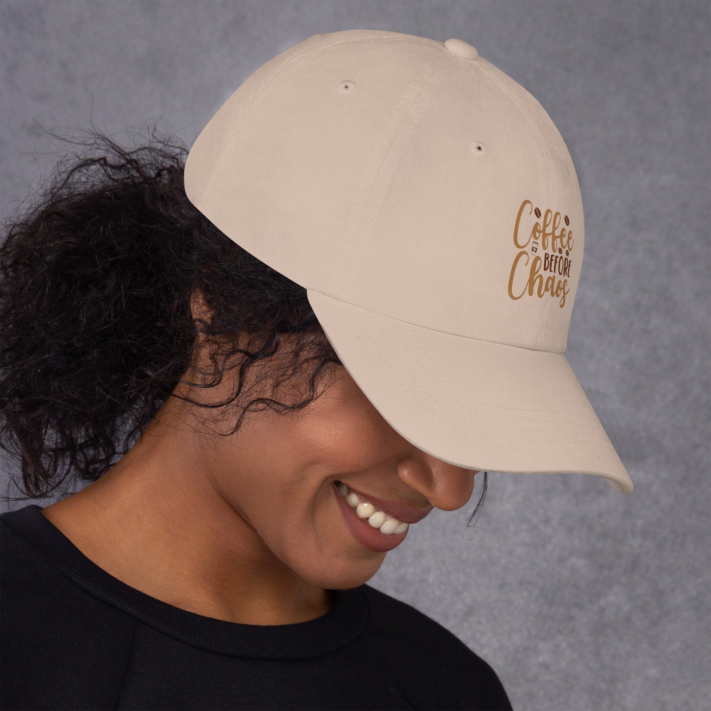 Chic Dad Hat: Coffee Before Chaos - Adjustable & Stylish Headwear -RKM Inspiration - 214882