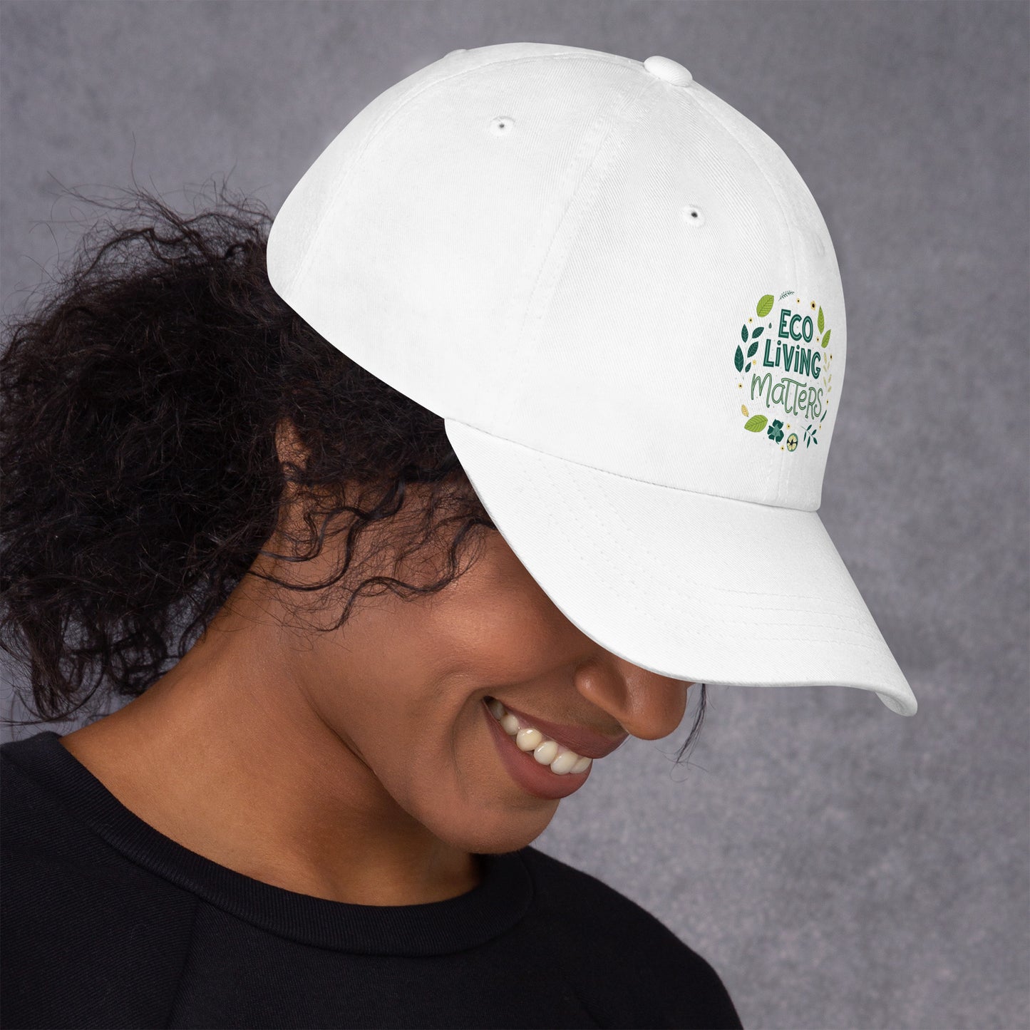 Eco Living Matters Dad Hat - Stylish, Eco-Friendly Adjustable Design -RKM Inspiration - 55078505
