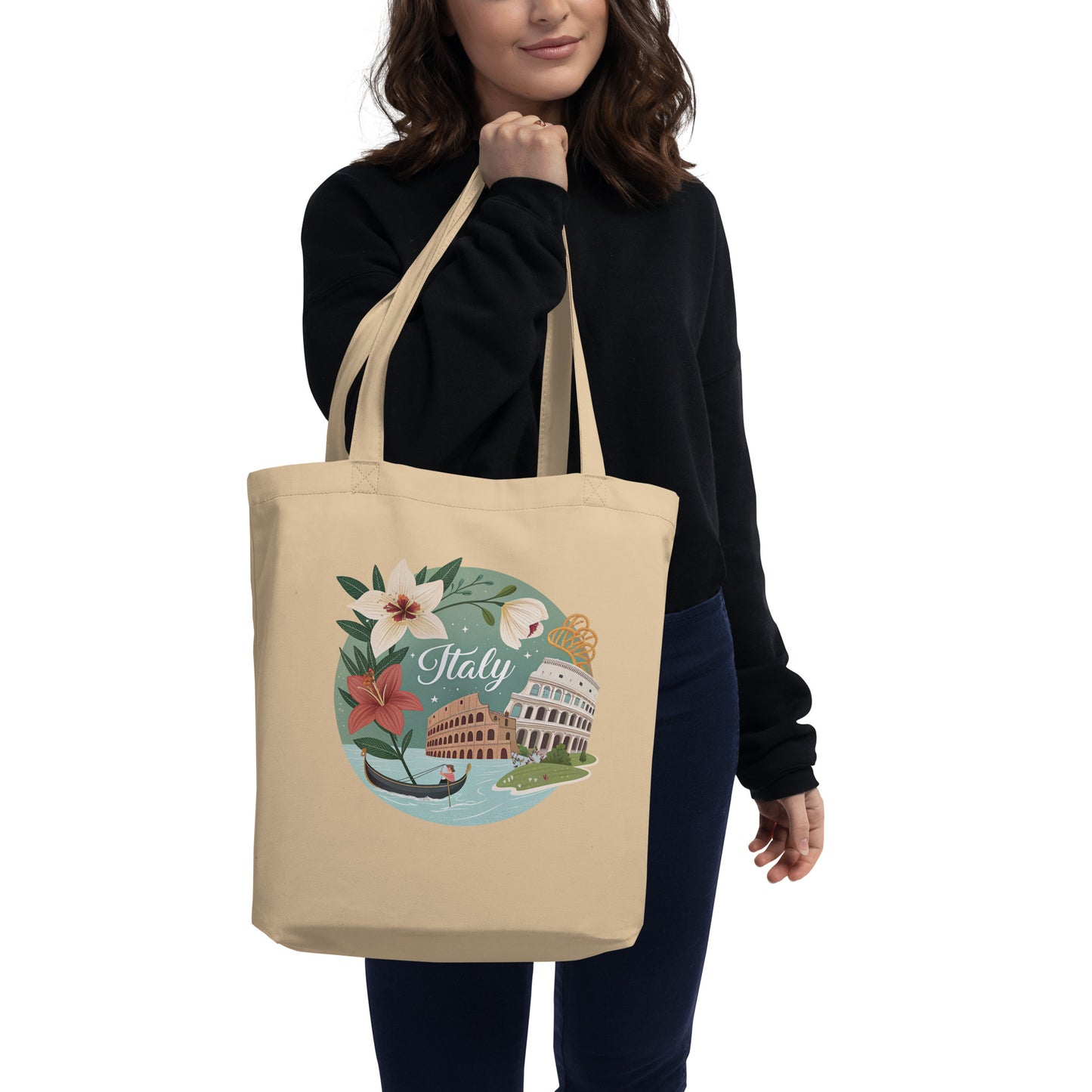 Eco-Friendly Italy Tote Bag - Organic Cotton & Sustainable Shopping -RKM Inspiration - 52391743