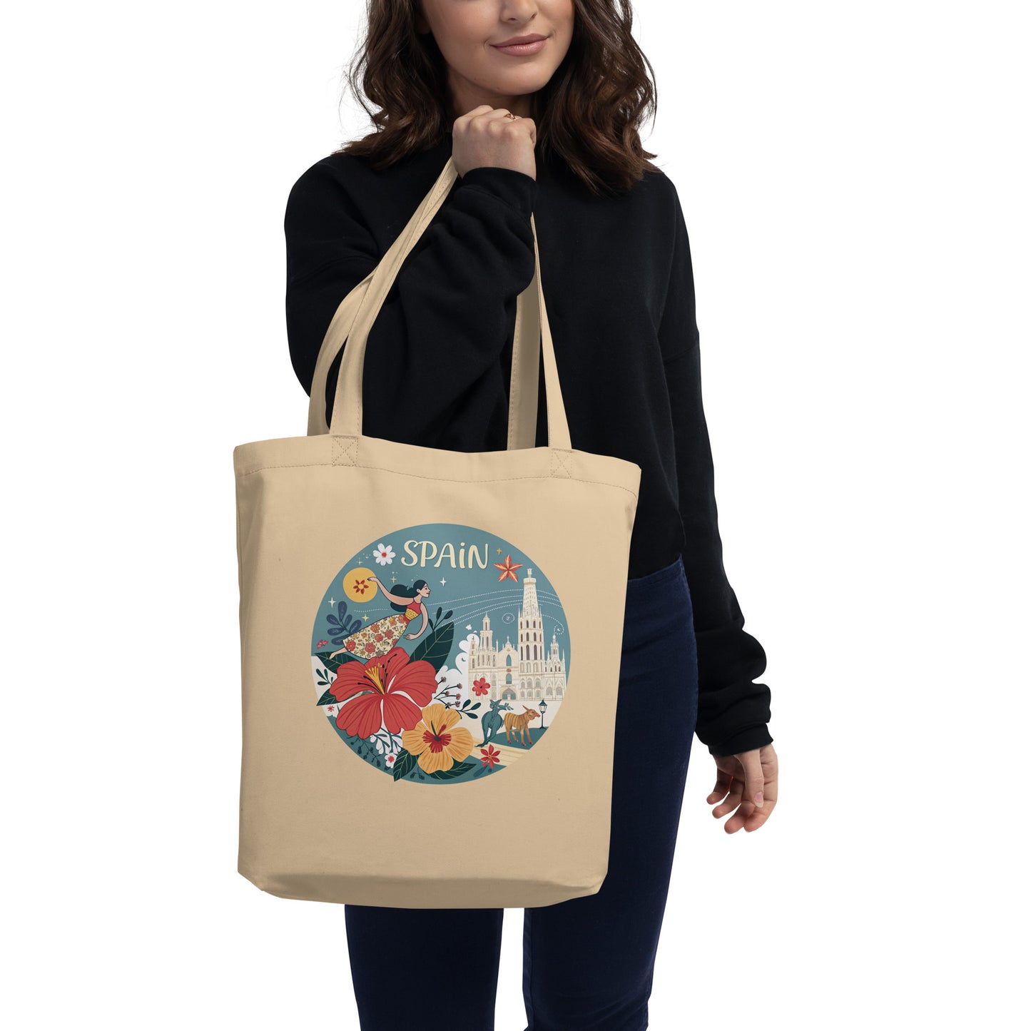 Eco-Friendly Spanish Tote Bag – Organic Cotton, Spacious & Durable -RKM Inspiration - 95833948