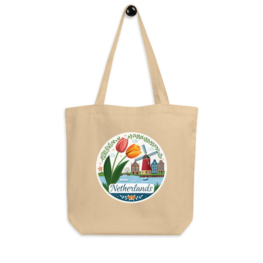 Eco Tote Bag Netherlands - Organic Cotton, Sustainable Shopping -RKM Inspiration - 33426342