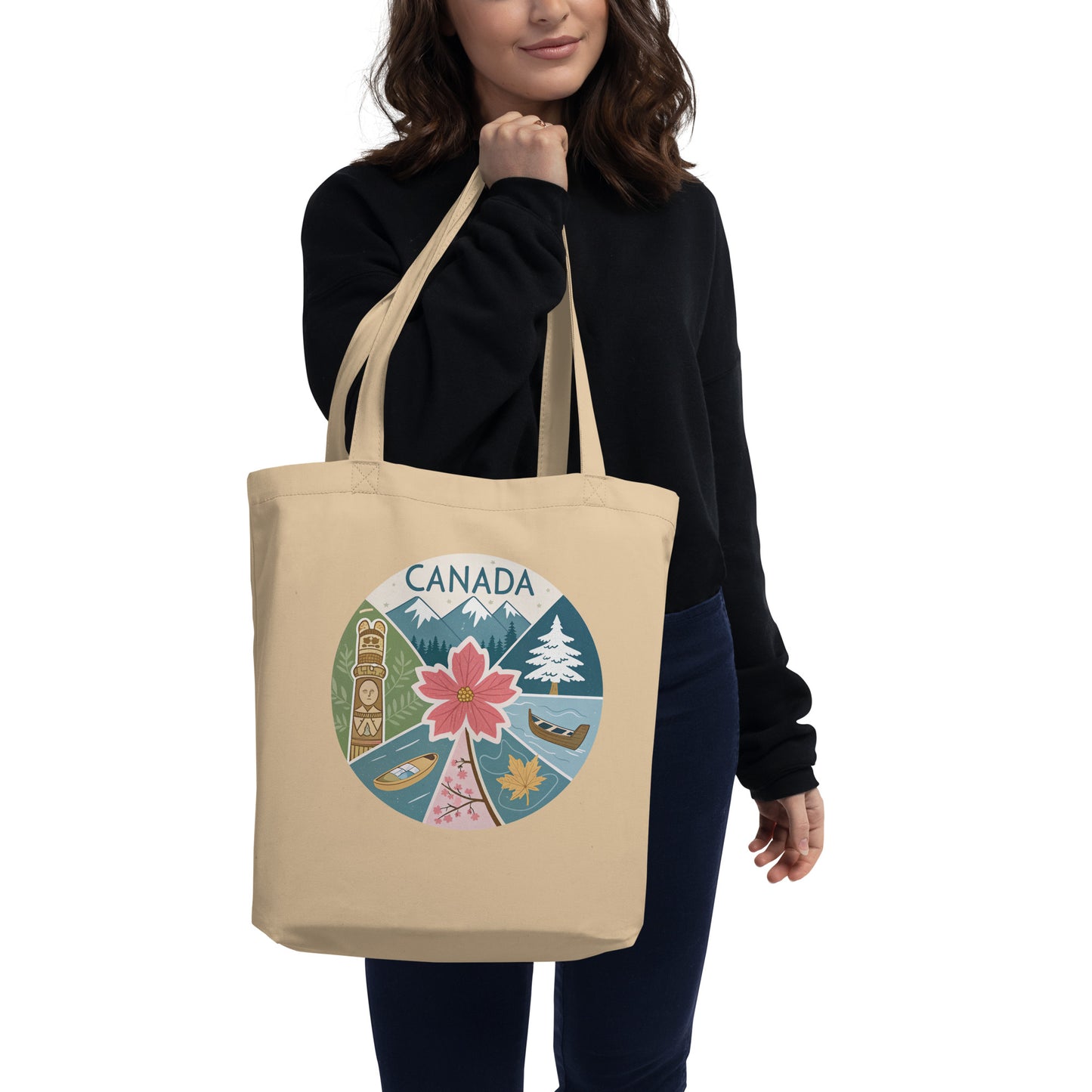Eco-Friendly Canada Tote - Organic Cotton Bag for Groceries & More -RKM Inspiration - 12633503