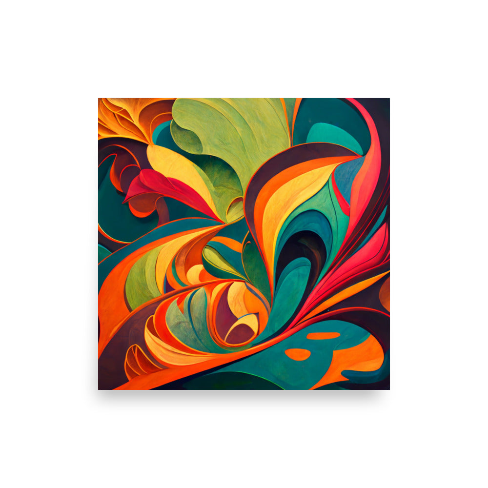 Abstract Floral Symphony Poster Wall Art -RKM Inspiration - 54799284