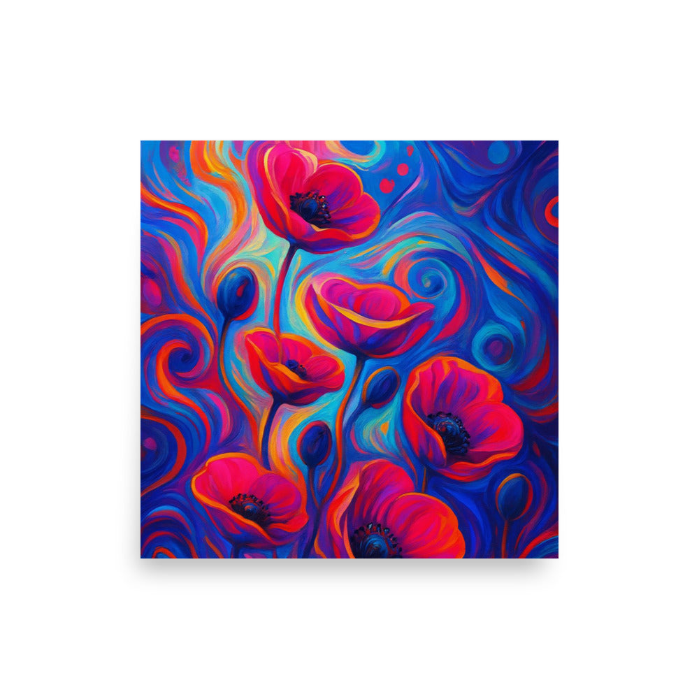 Whispers of Crimson Light Poster Wall Art -RKM Inspiration - 91150238