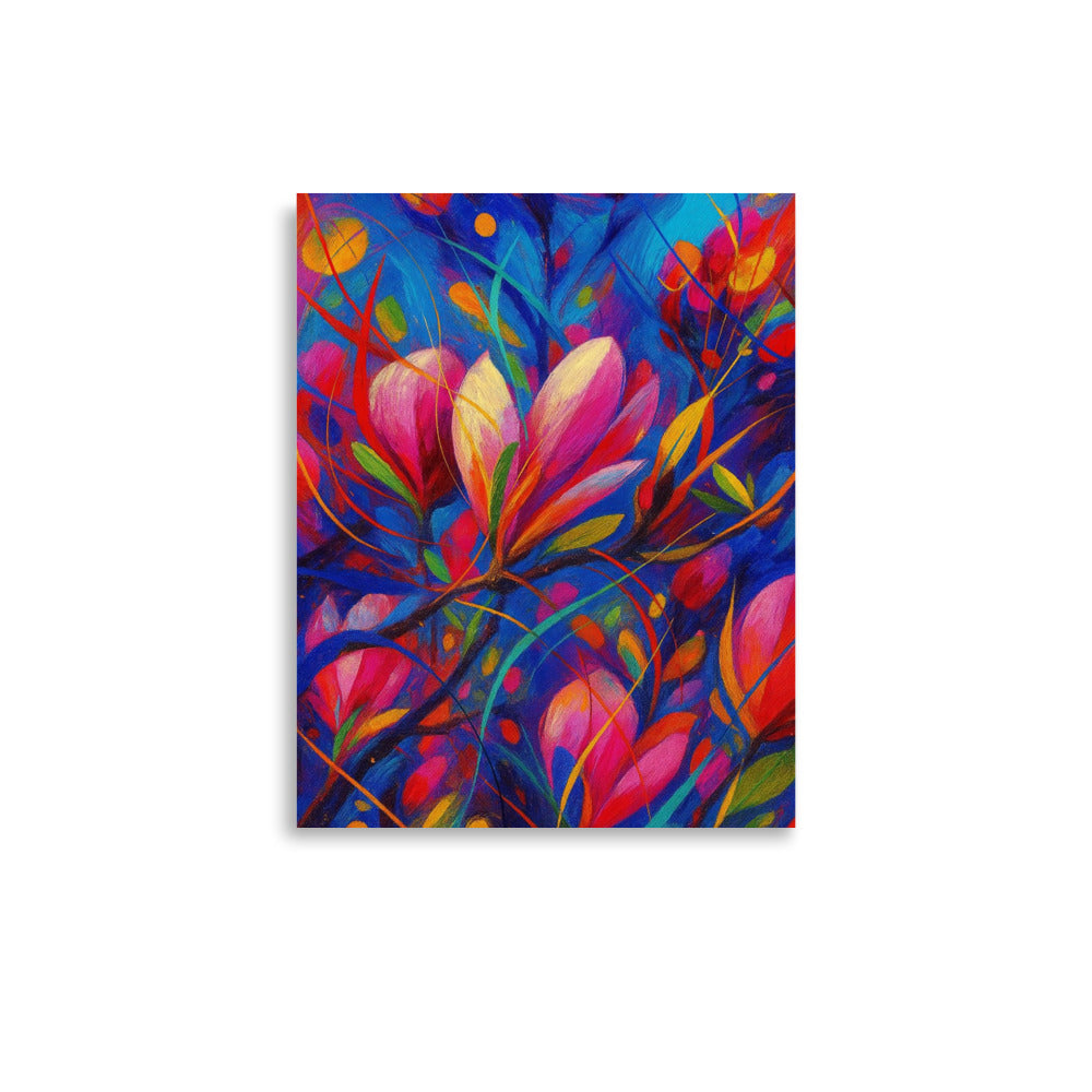 Petal Symphony in Electric Bloom - Poster -RKM Inspiration - 14009672