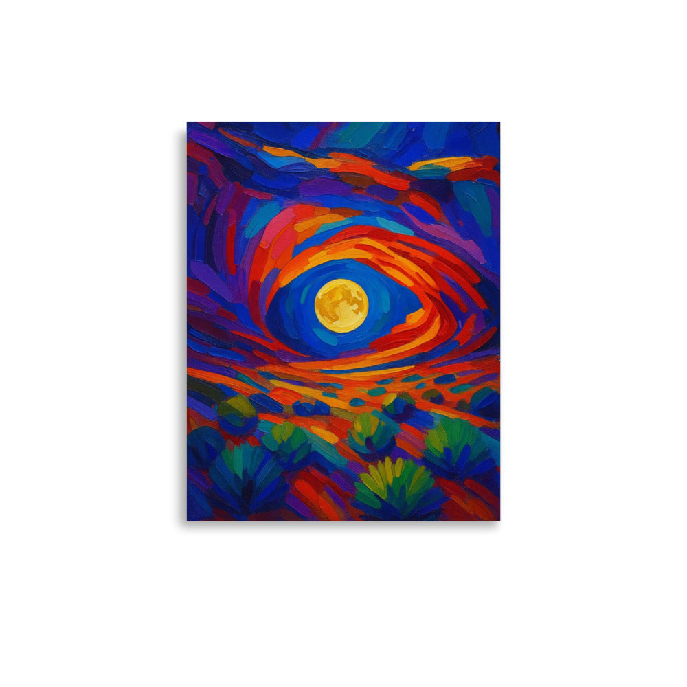 Lunar Pulse Through Painted Stone - Poster -RKM Inspiration - 86829975