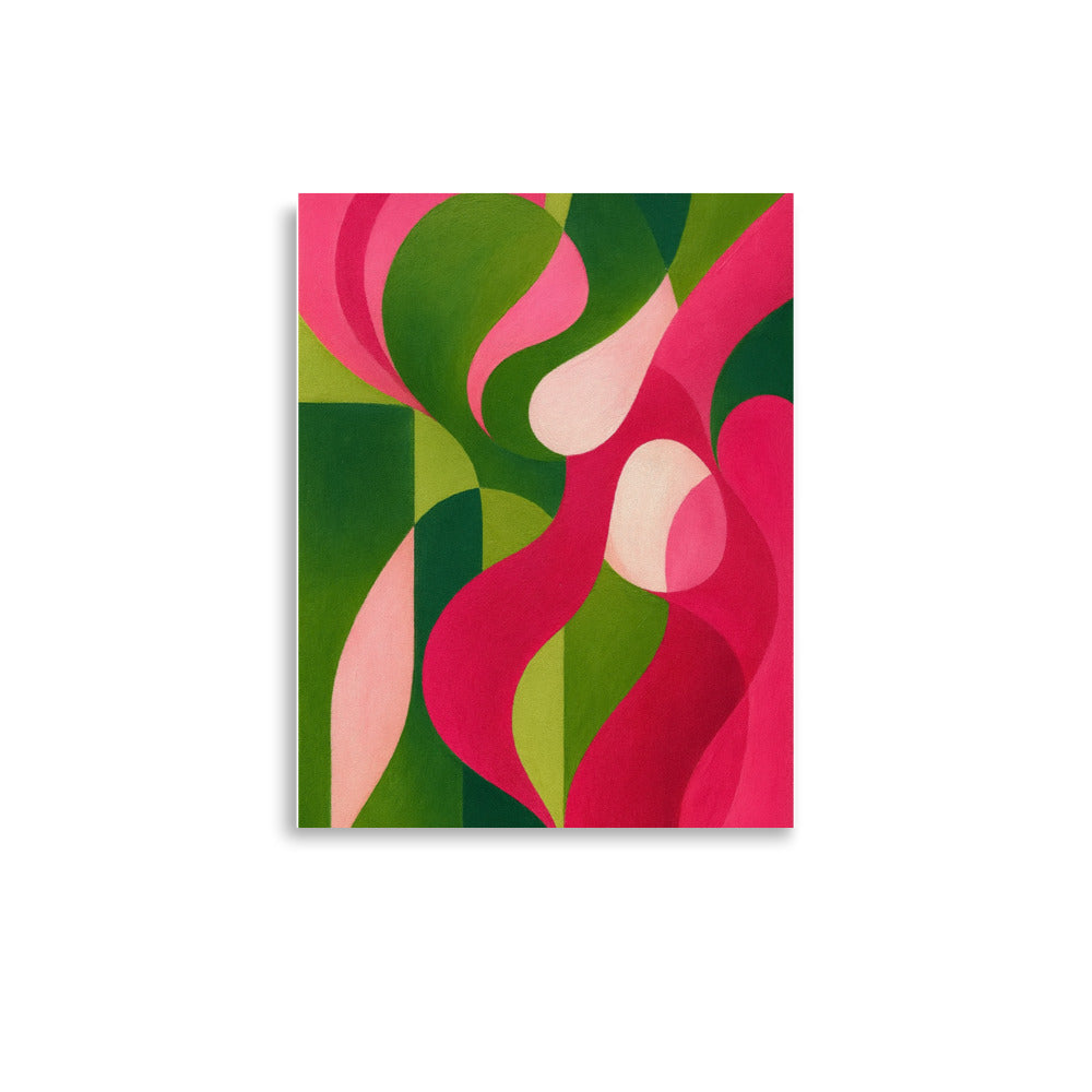 Swirls in Magenta and Green Poster Wall Art -RKM Inspiration - 54914821
