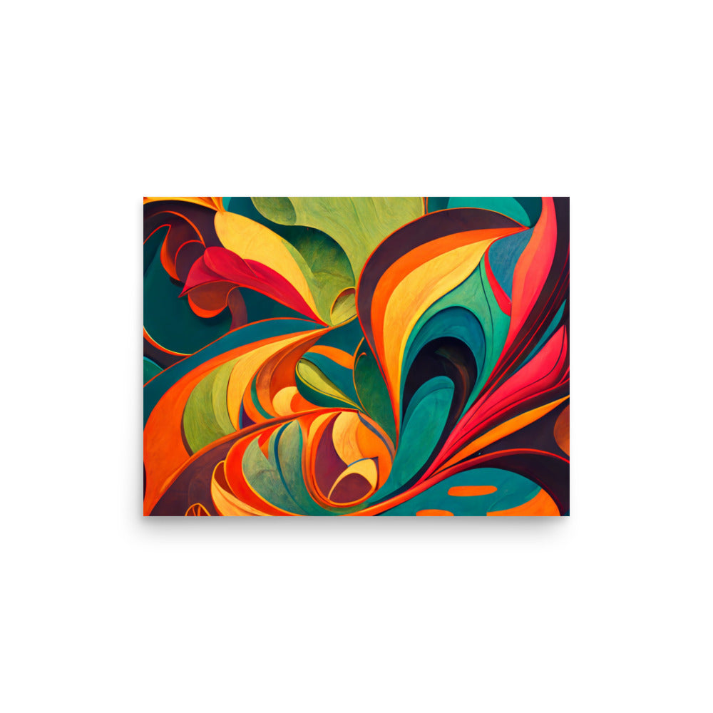 Abstract Floral Symphony Poster Wall Art -RKM Inspiration - 77860702